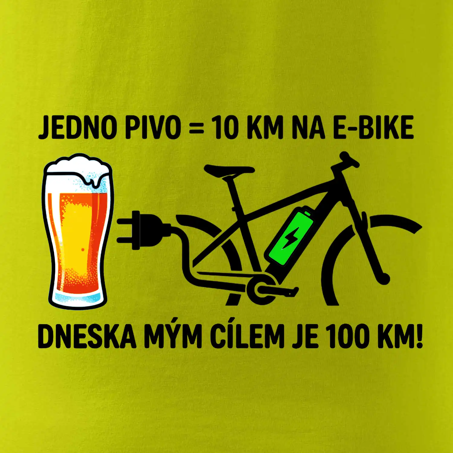 Jedno pivo = 10 km na E-bike. Dneska mým cílem je 100 km!