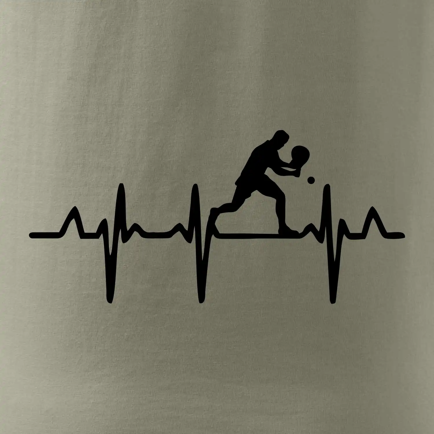EKG stolní tenista stojící