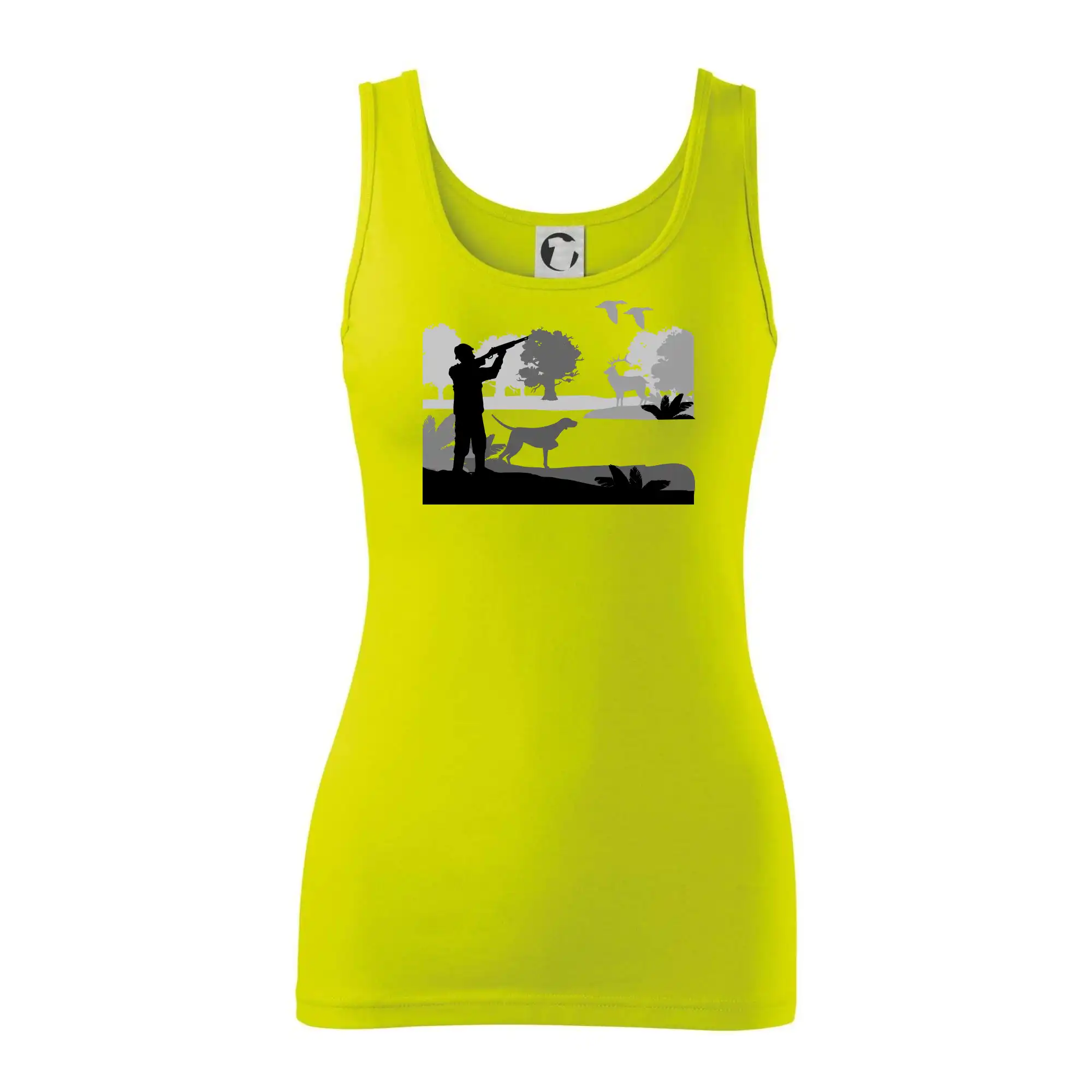 Lovec a ohař v lese