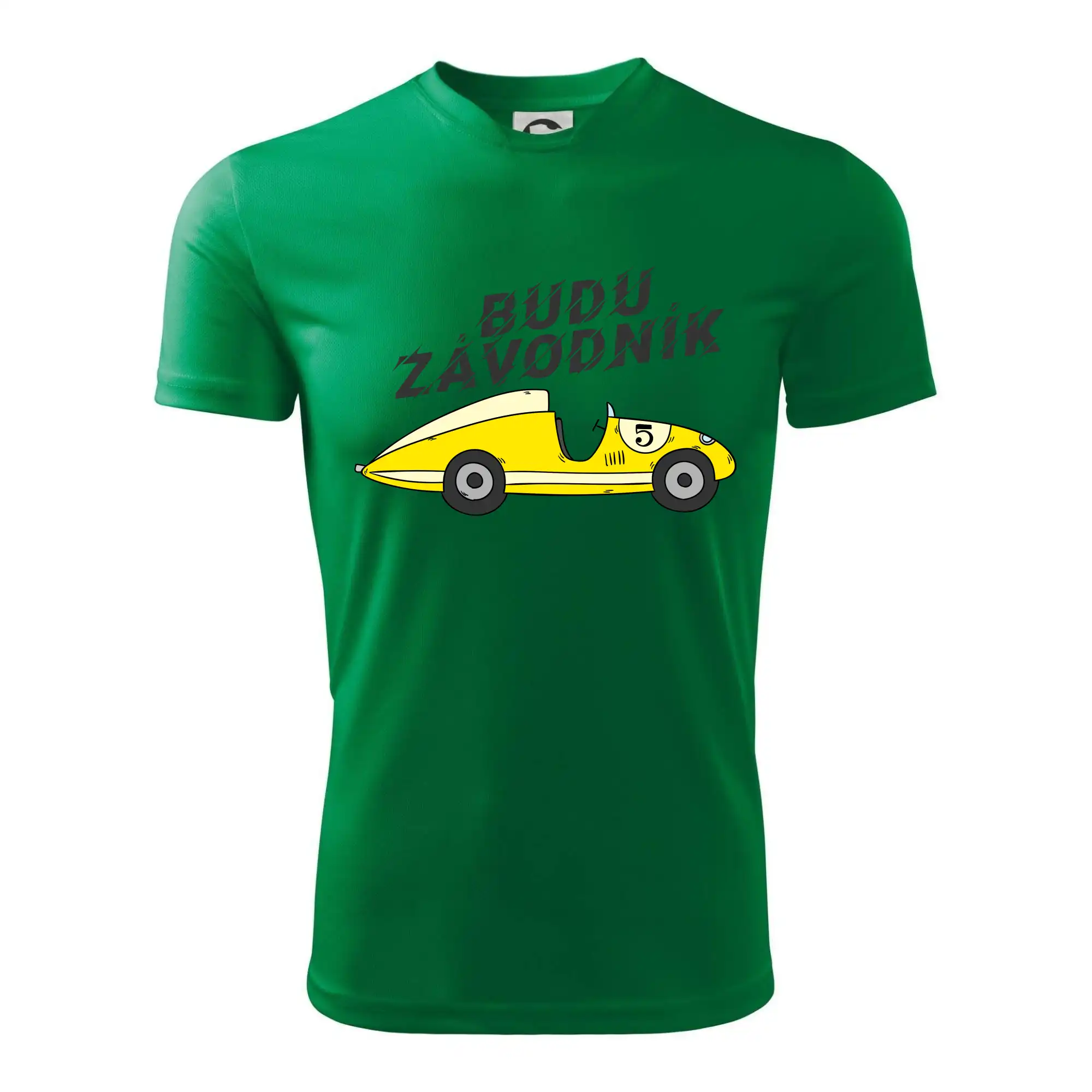 Budu závodník žluté  auto