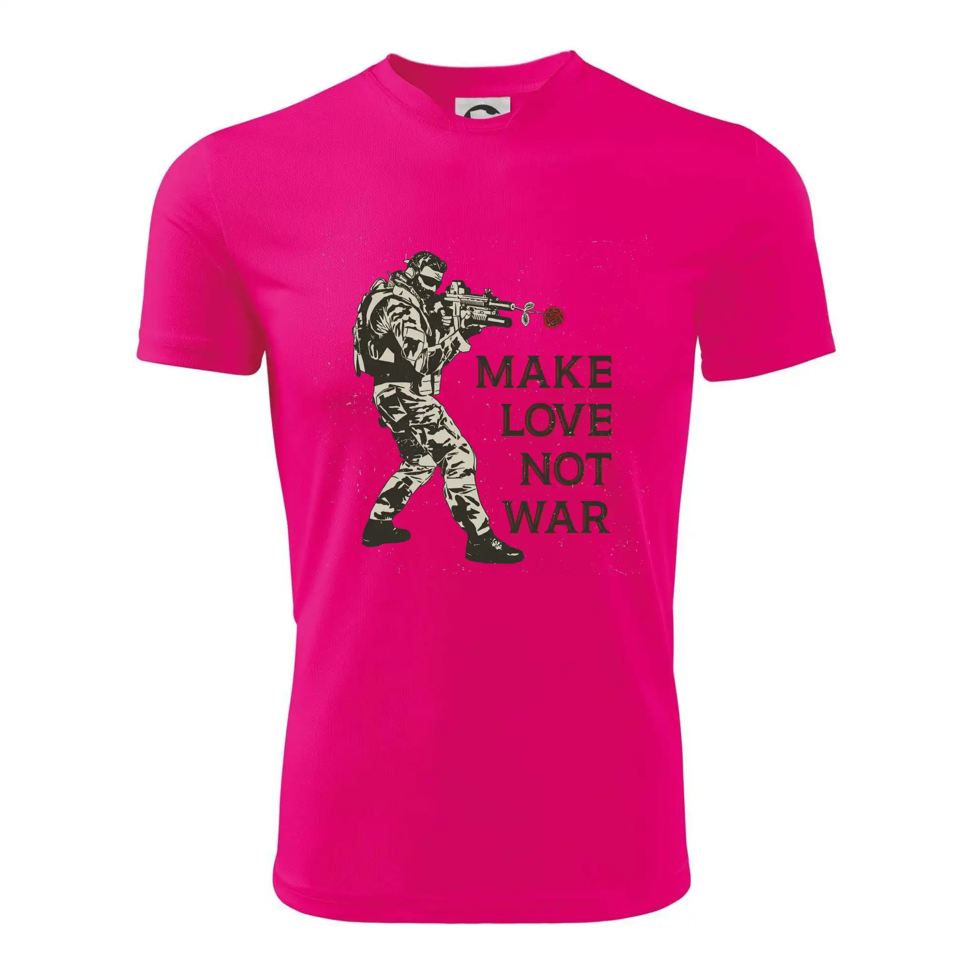 Růže ve zbrani, make love not war