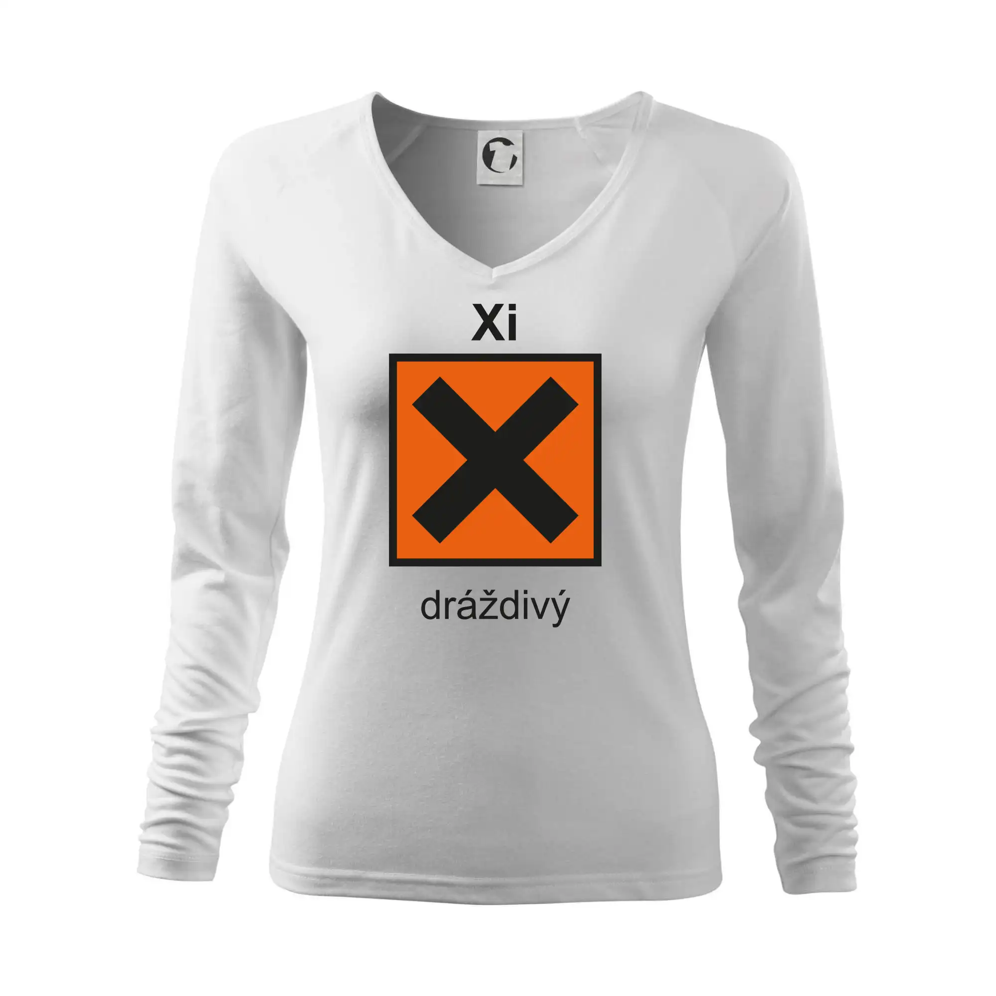 Xi Dráždivý - Výstražná tabulka na tričku