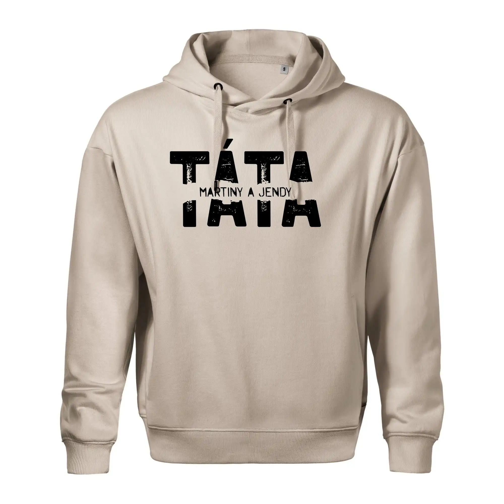 Černý nápis táta a jména dětí