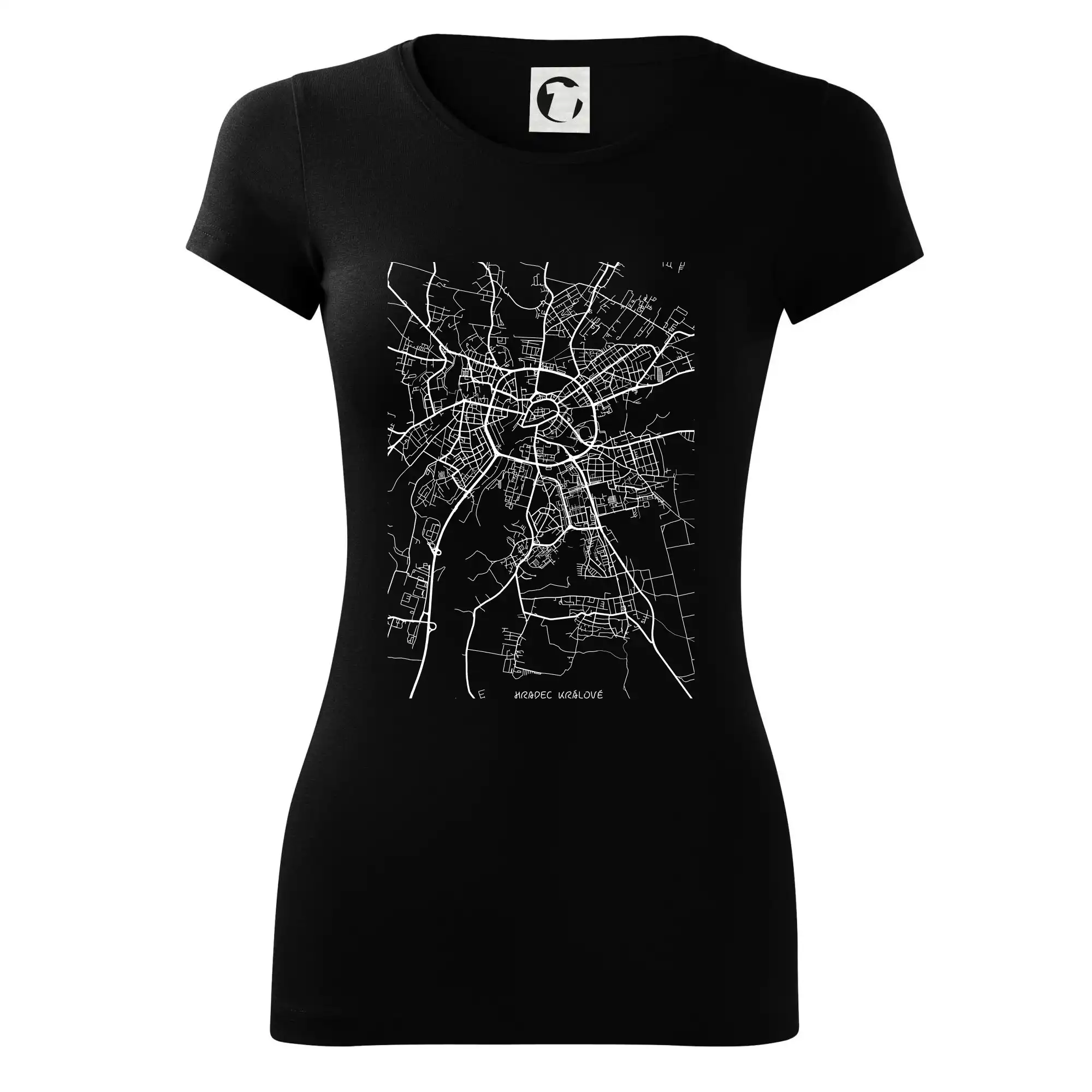 Mapy měst černobílé Hradec Králové