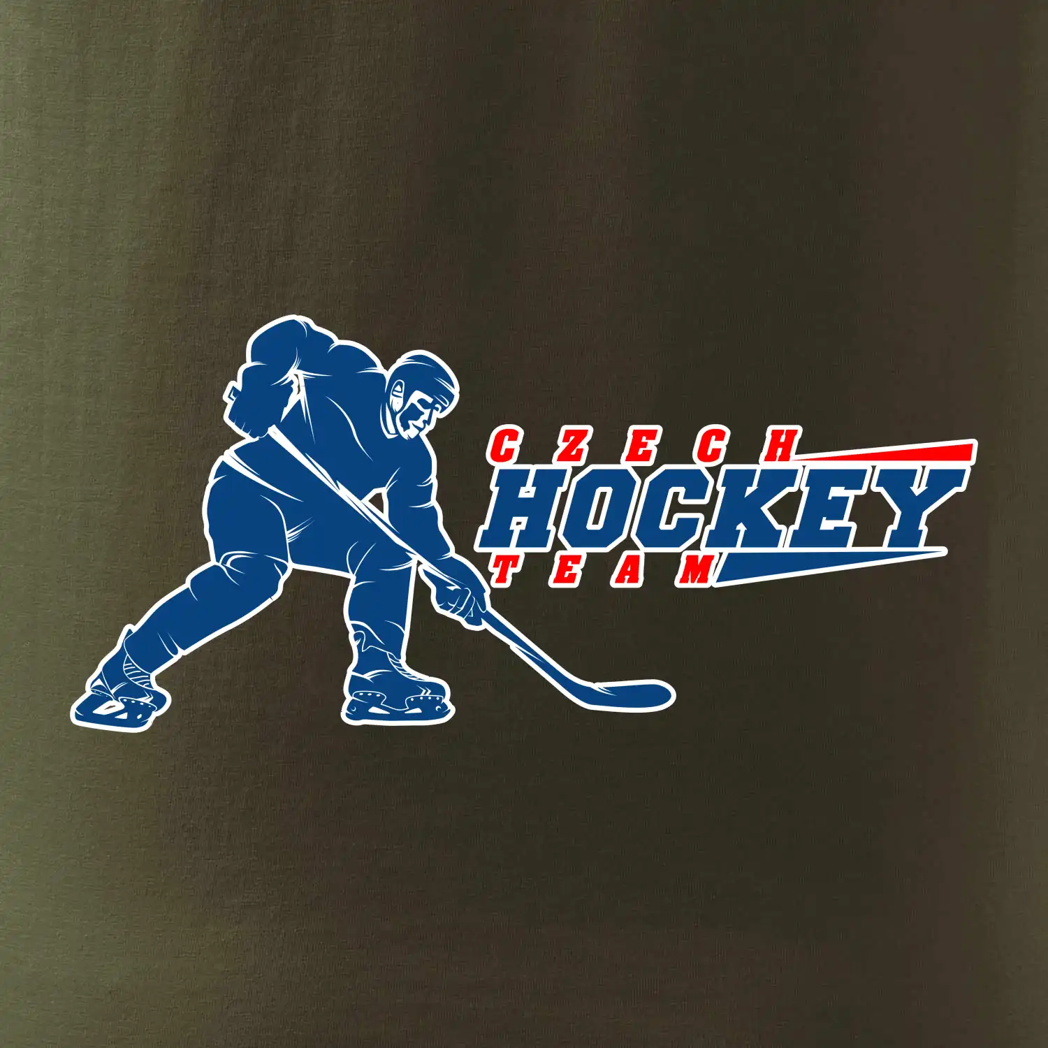 Czech hockey team - hokejista + nápis - Mistrovství světa v ledním hokeji 2025