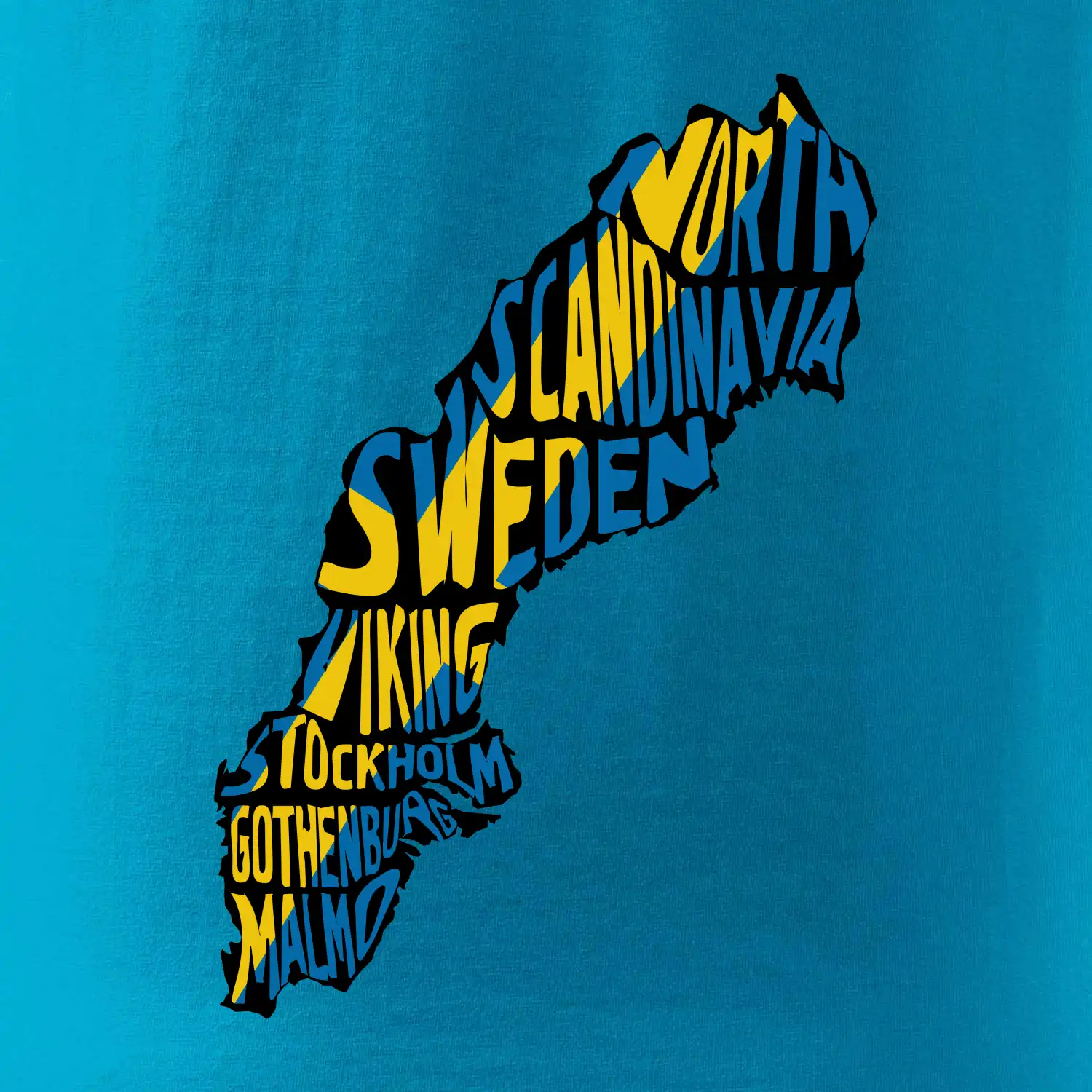 Mapy - názvy měst - Švédsko