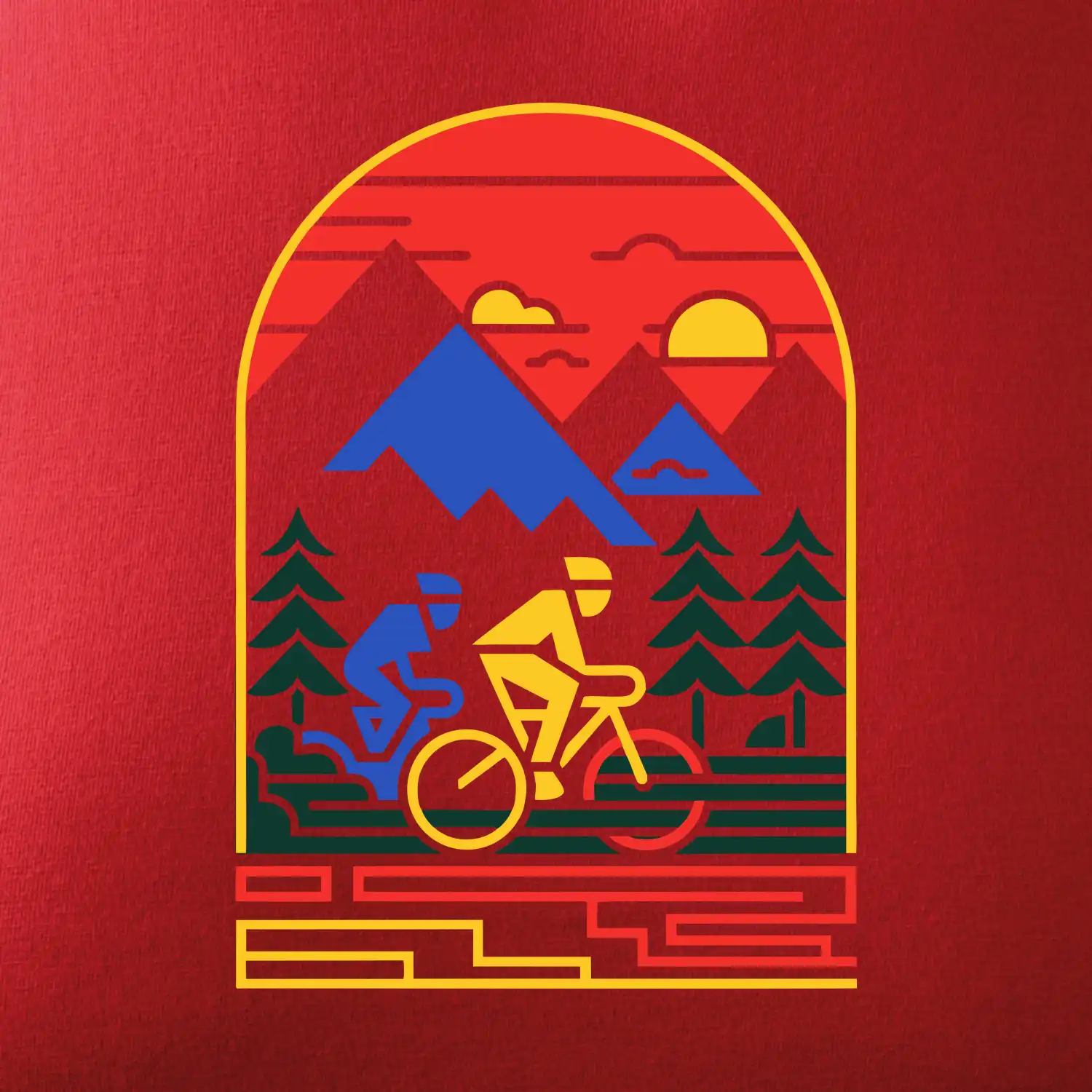 Cyklista na horách - logo