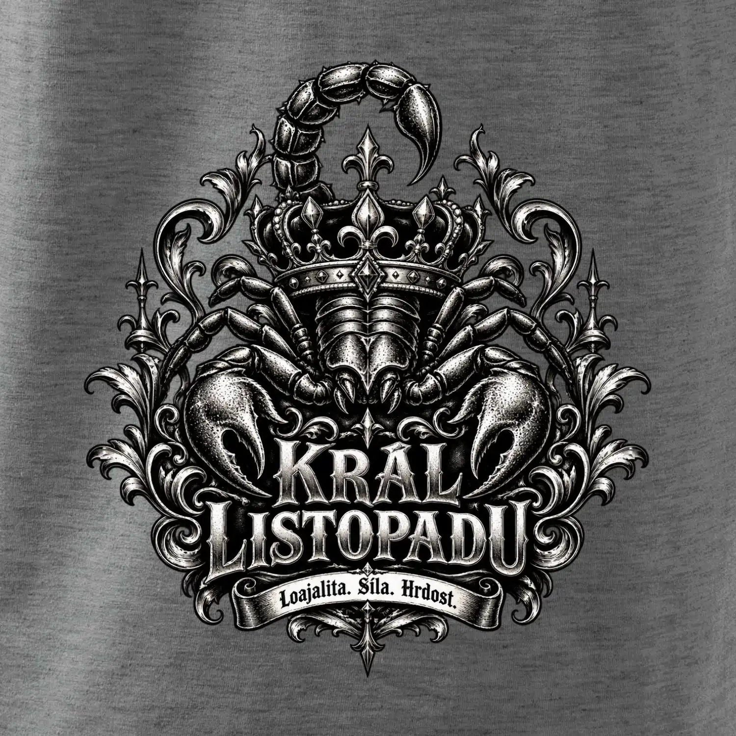 Král listopadu královský štír a koruna