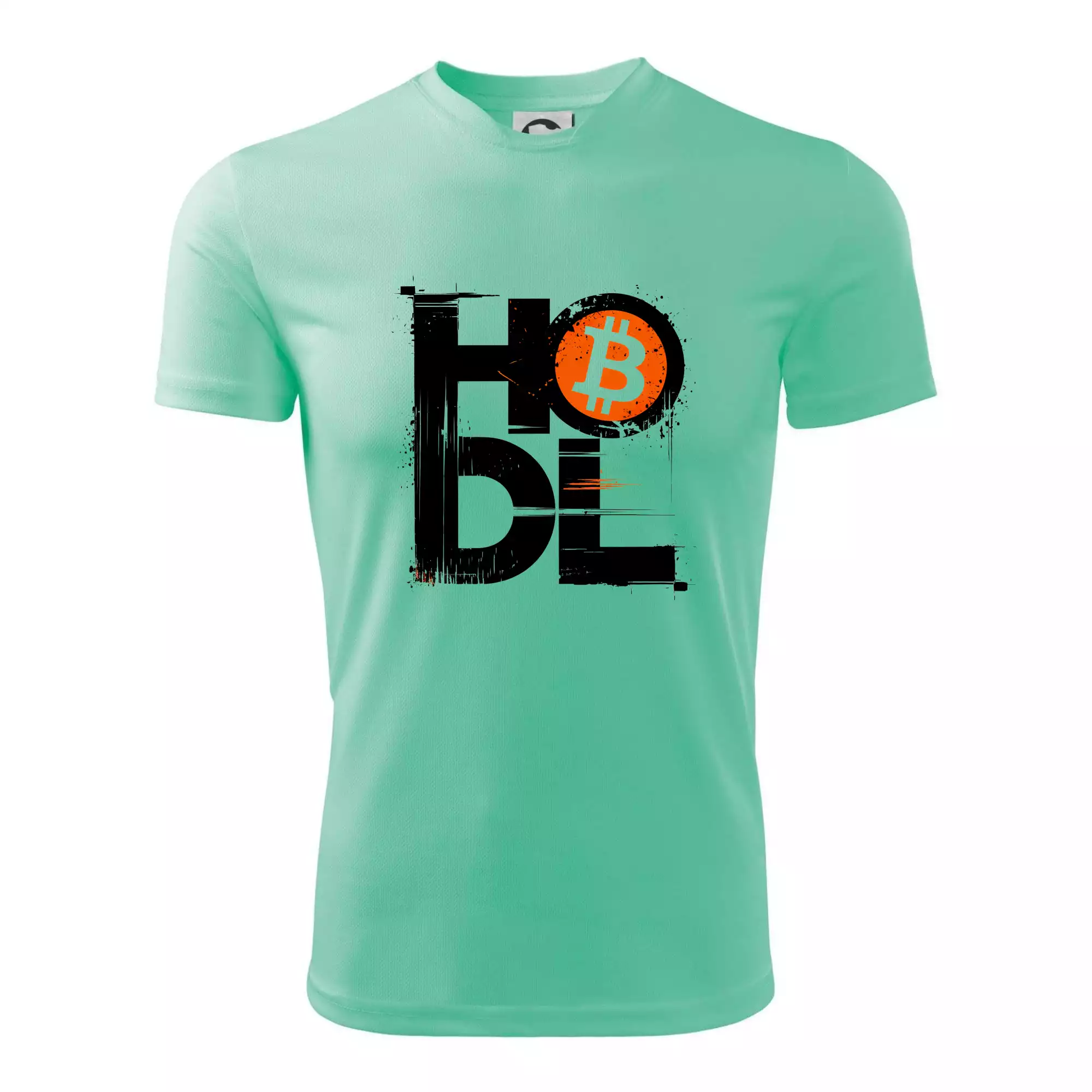 Hodl velký nápis a logo BTC