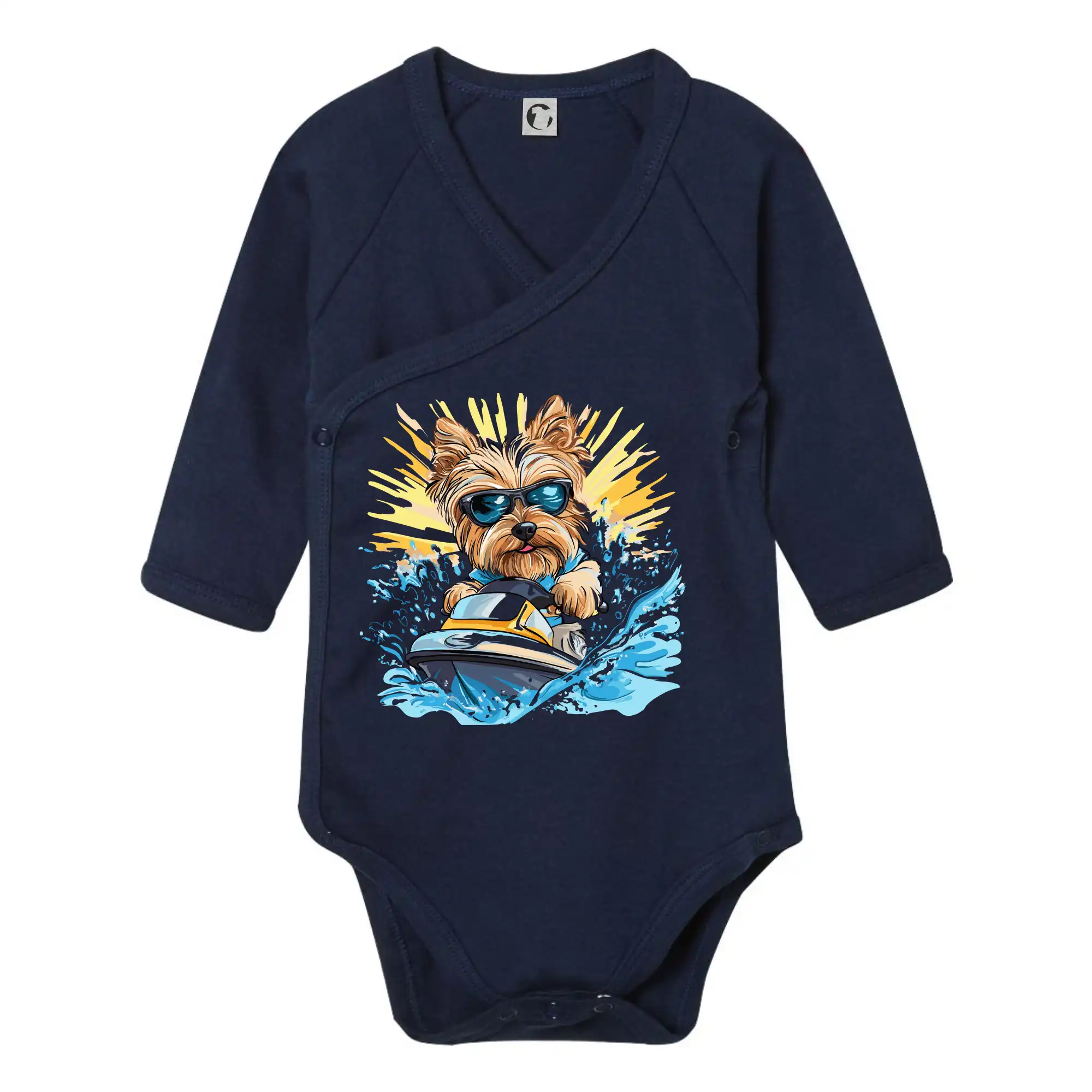 Yorkšírský teriér na vodním skútru