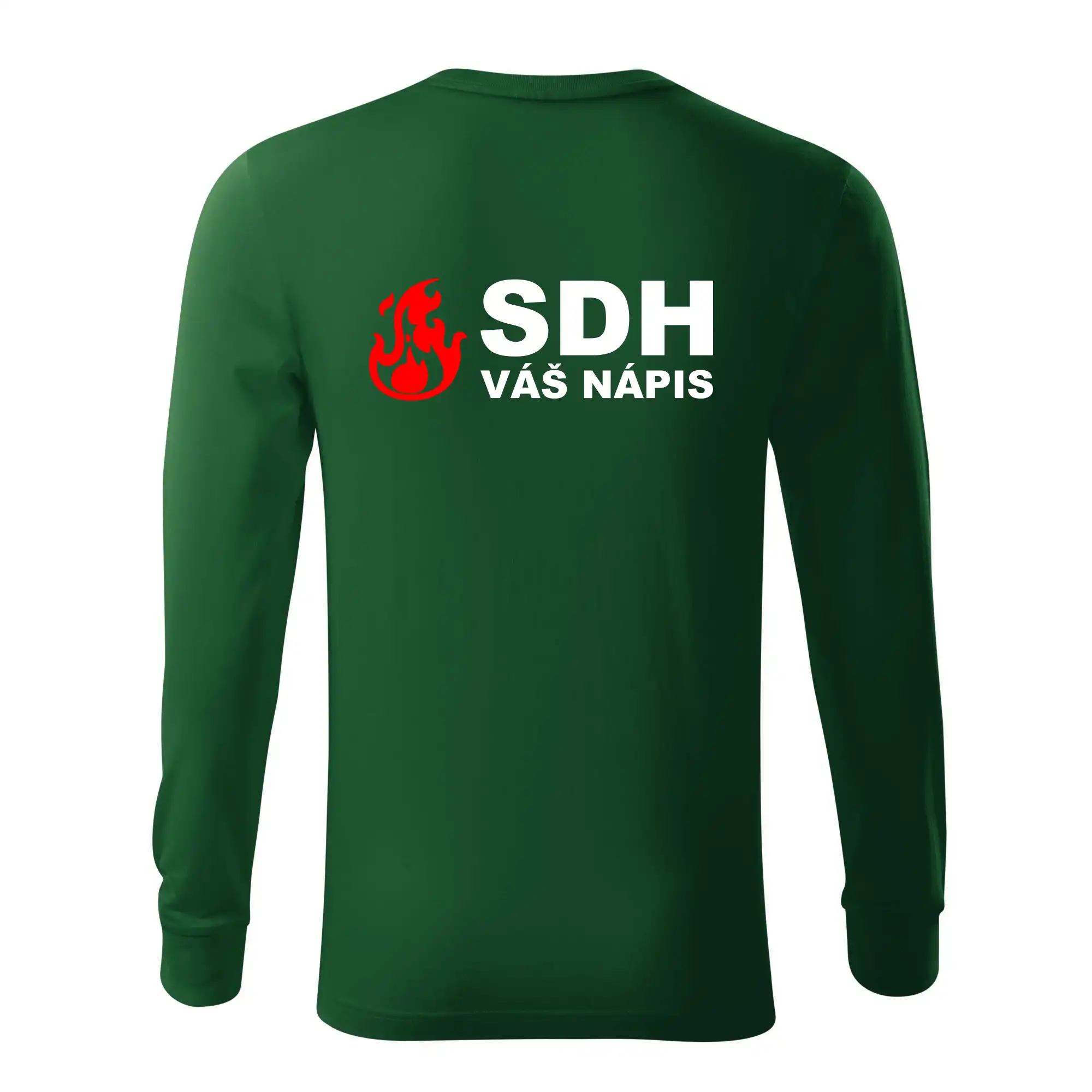 SDH nápis (oheň, název sboru - vlastní nápis)
