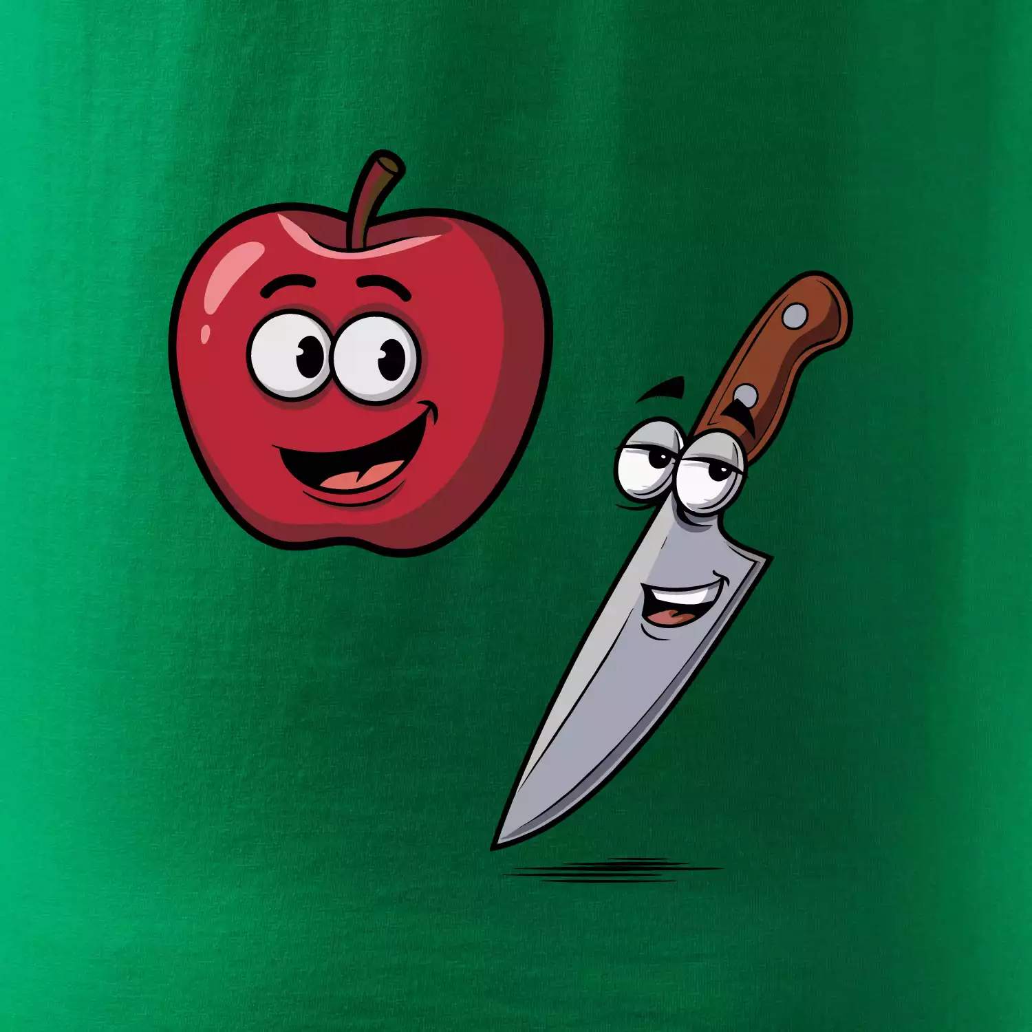 Parové triko - Jablko a nůž