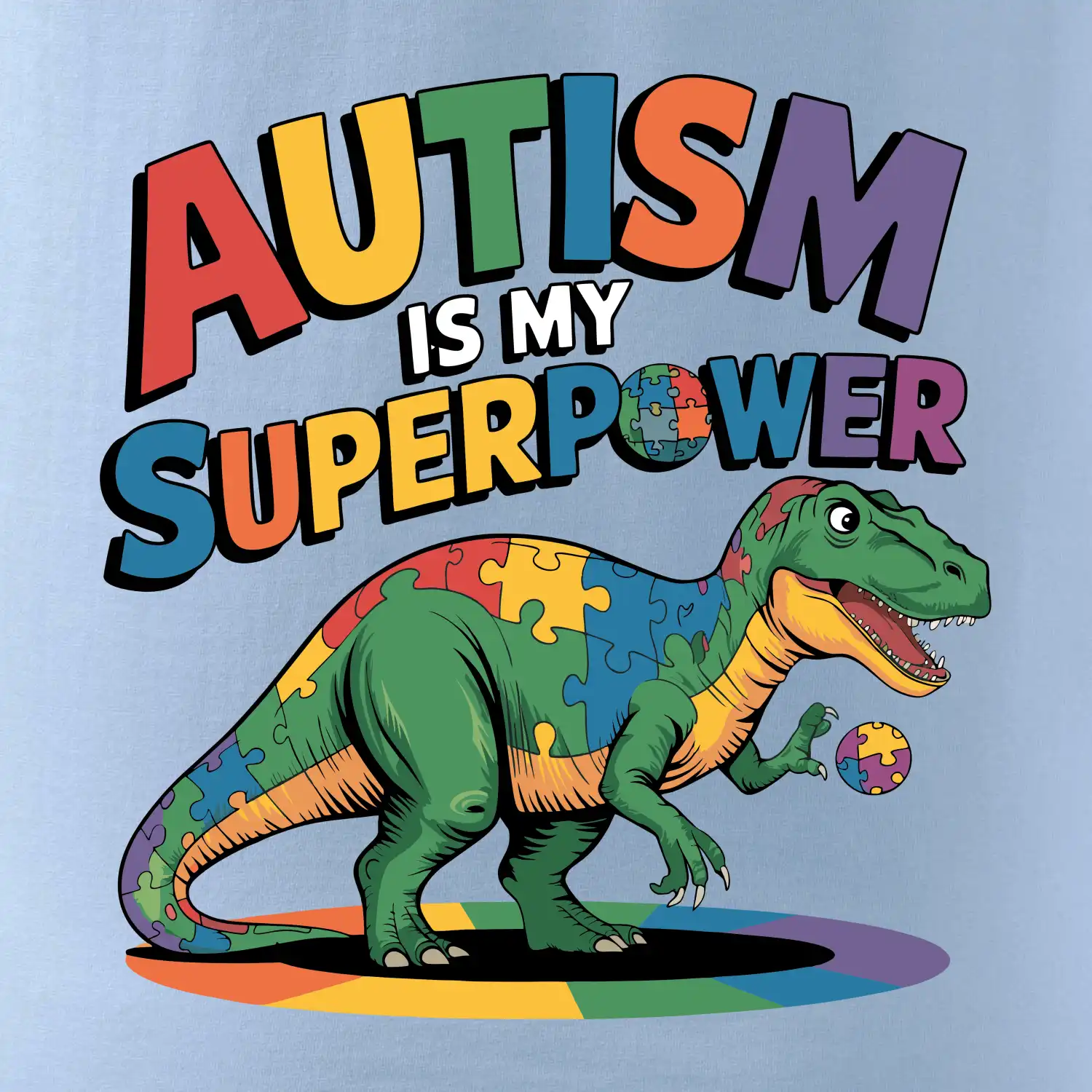 Stojící Rex Autism is my superpower