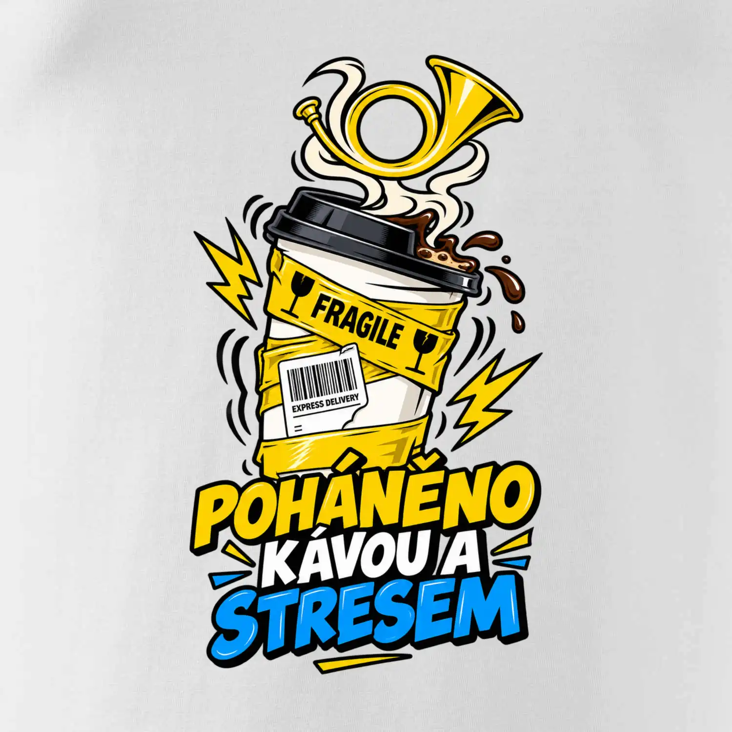 Poháněno kávou a stresem
