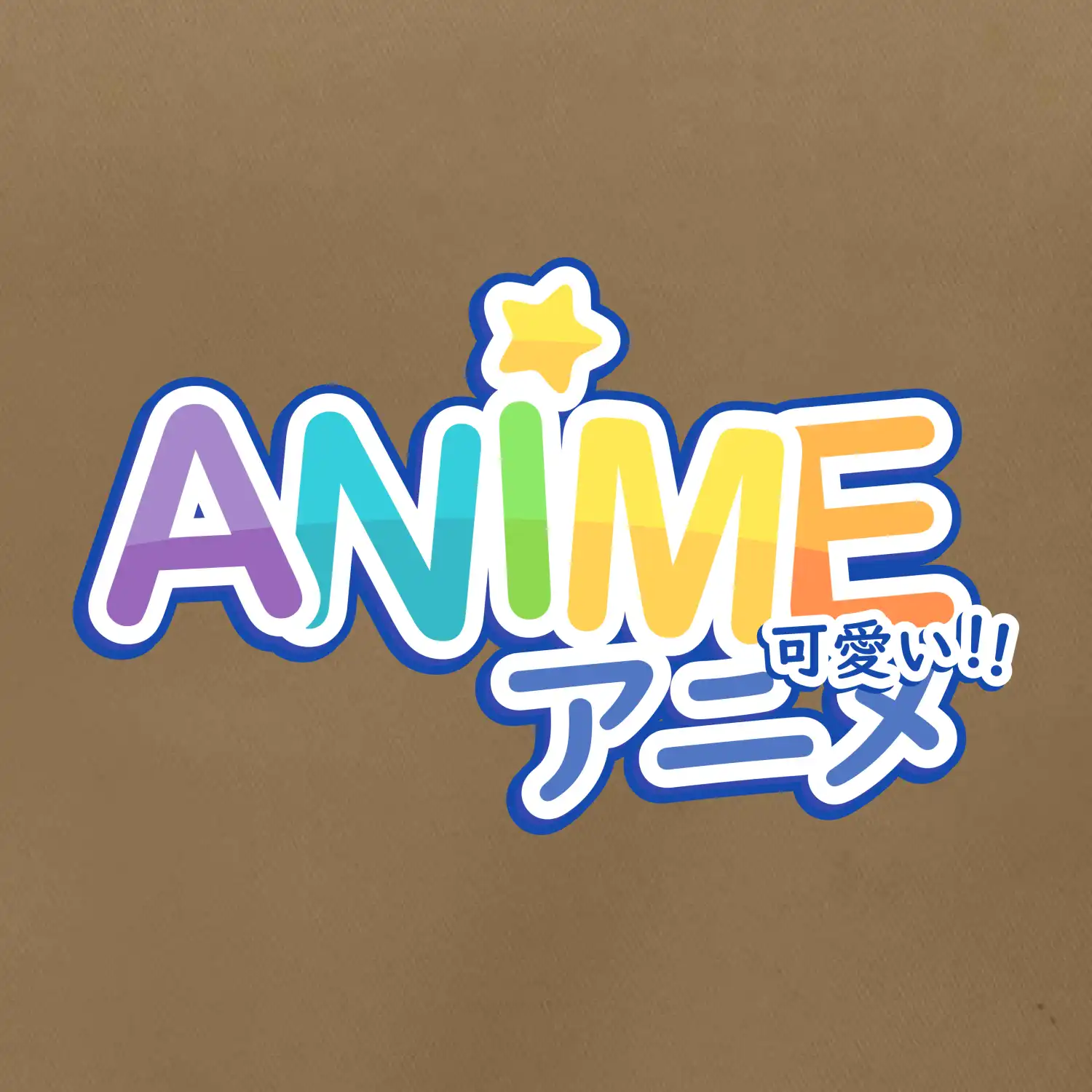 Anime nápis duhový