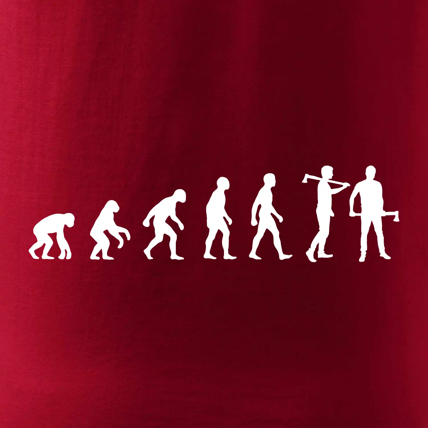 Evoluce dřevorubec - sekera