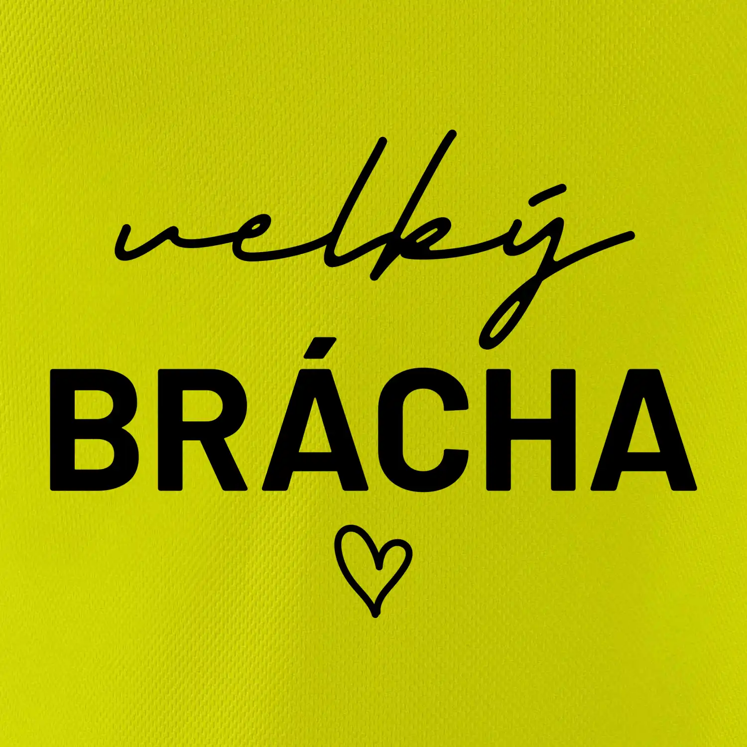 Velký brácha - nápis na prsou