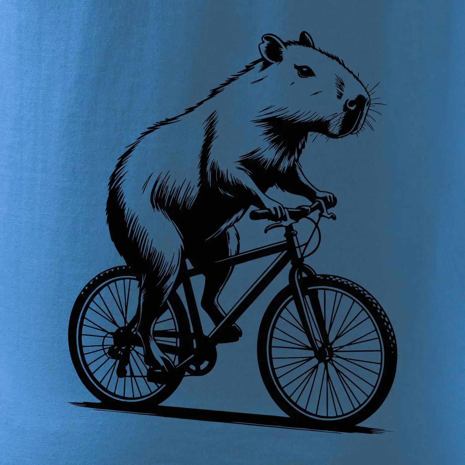 Kapybara na kole černá
