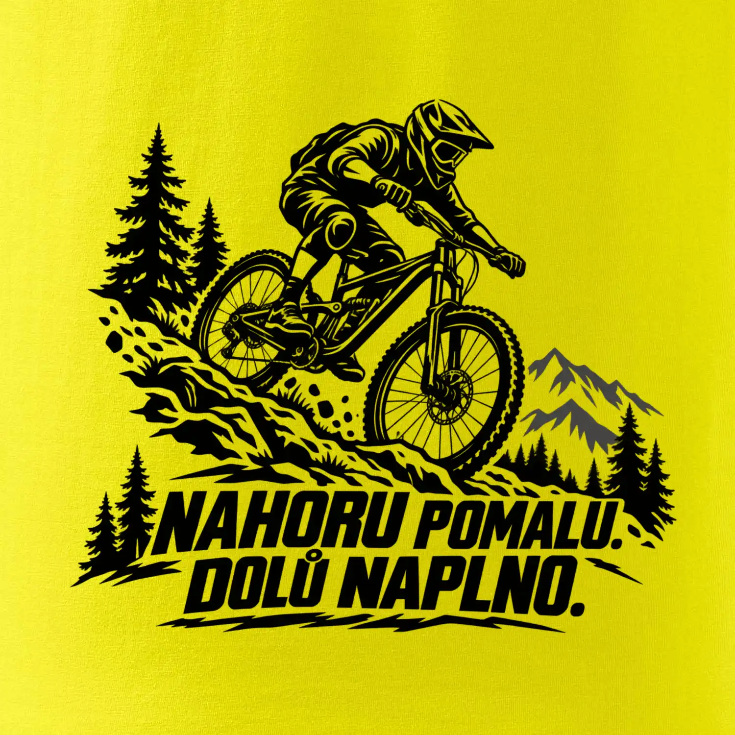 Nahoru pomalu dolů naplno - horský sjezdař