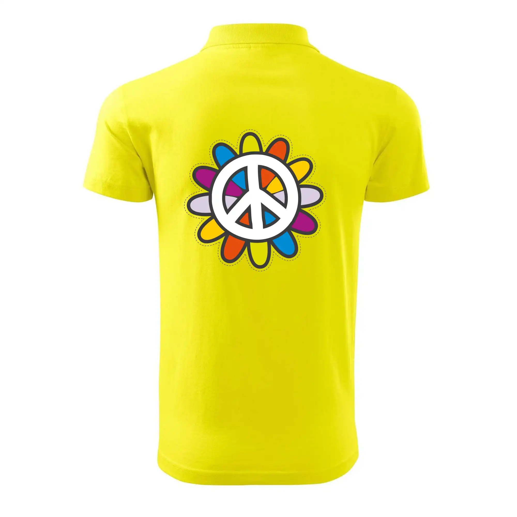 Peace symbol s kreslenou květinou