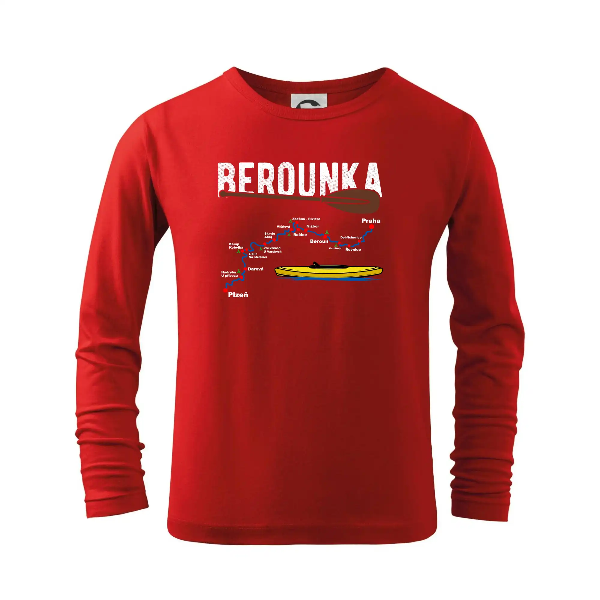 Mapa řeky Berounky