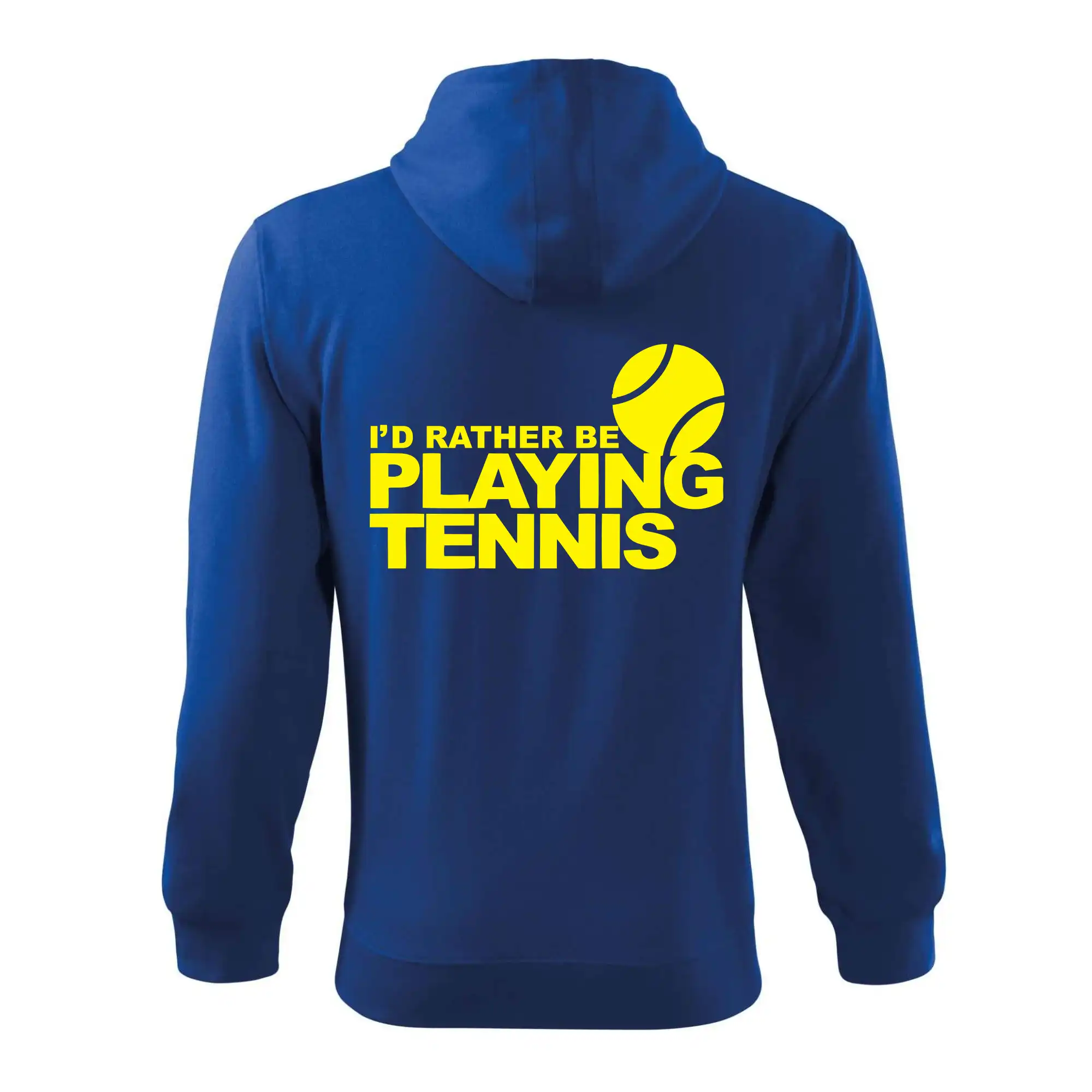 Playing tennis
