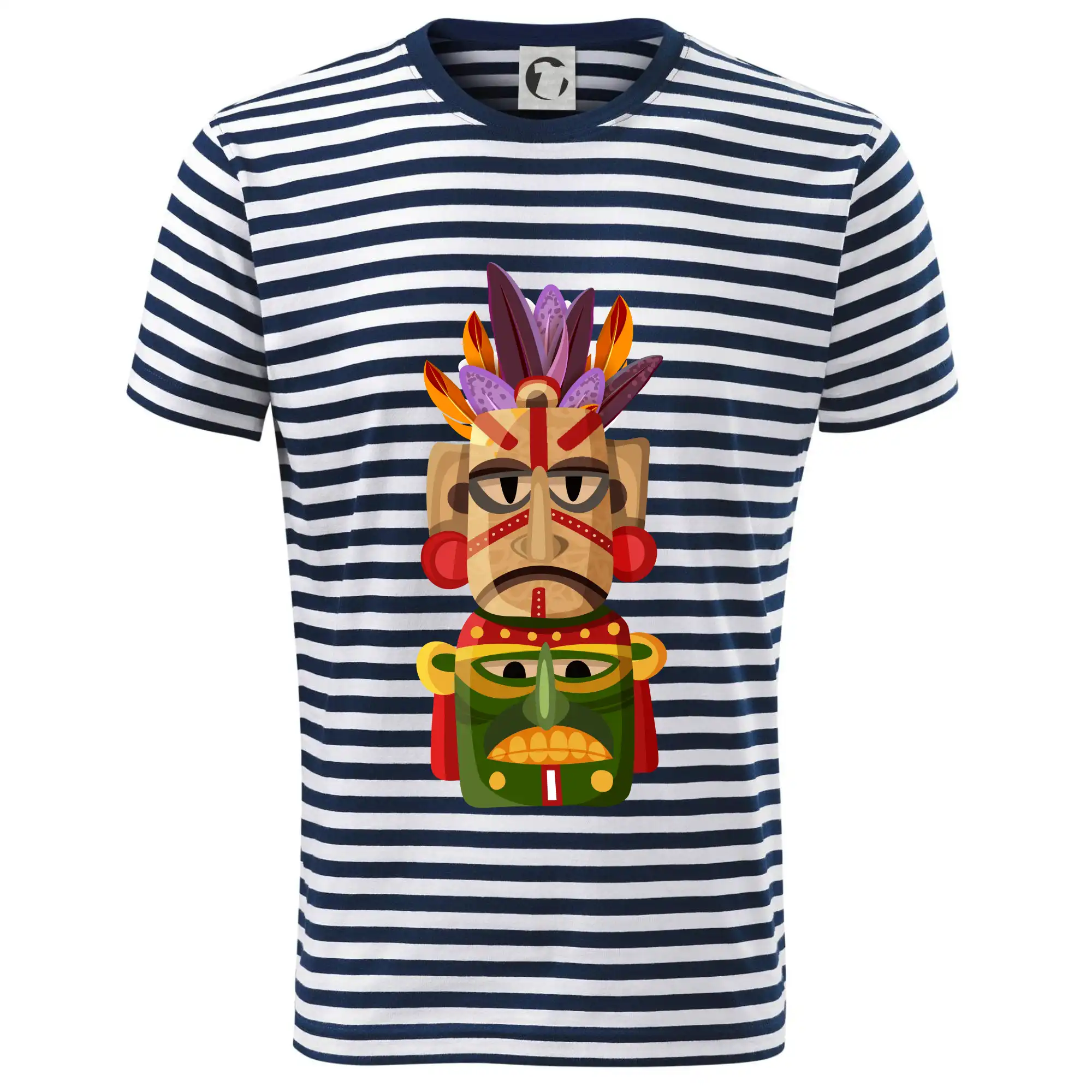 Mayové maska s peřím