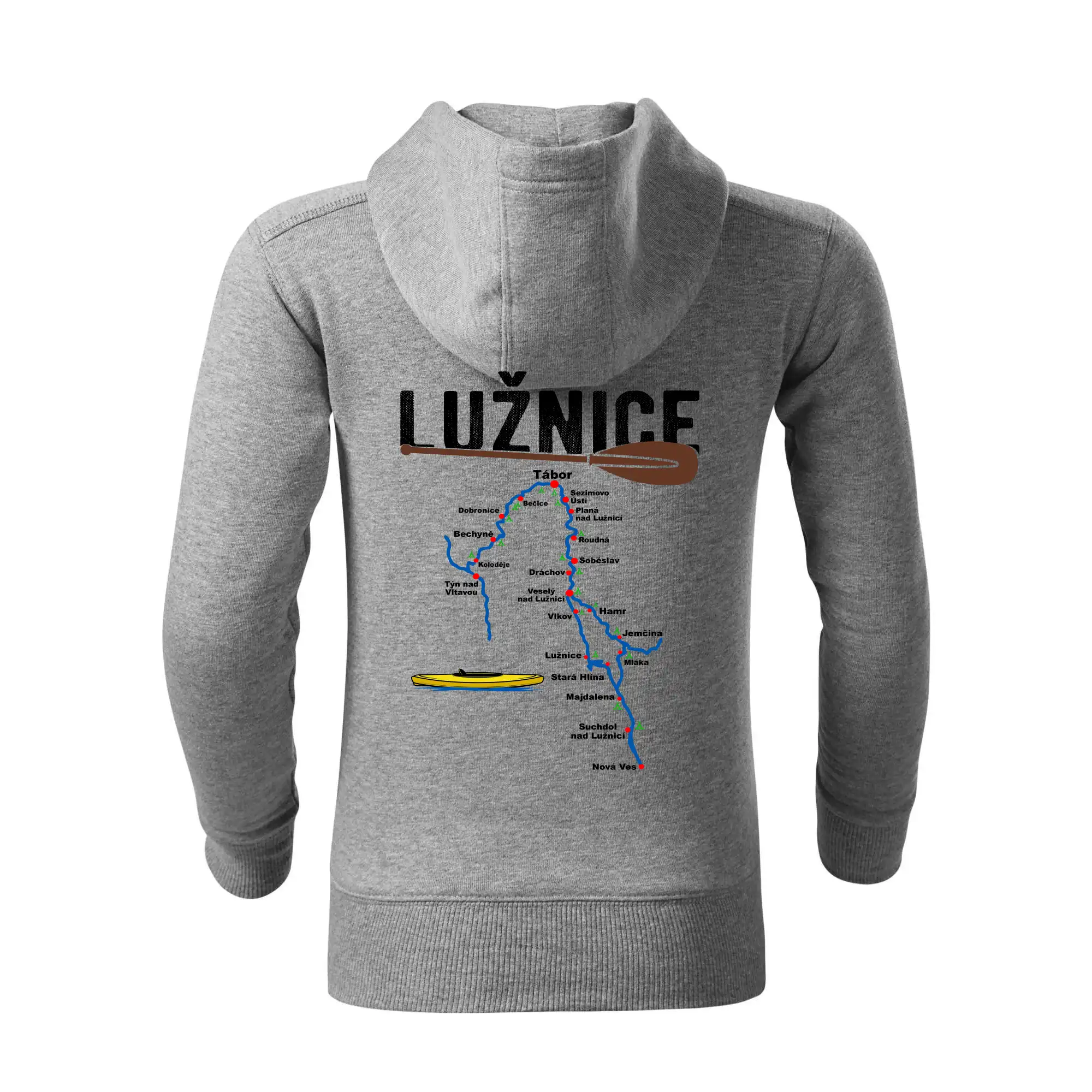 Mapa řeky Lužnice