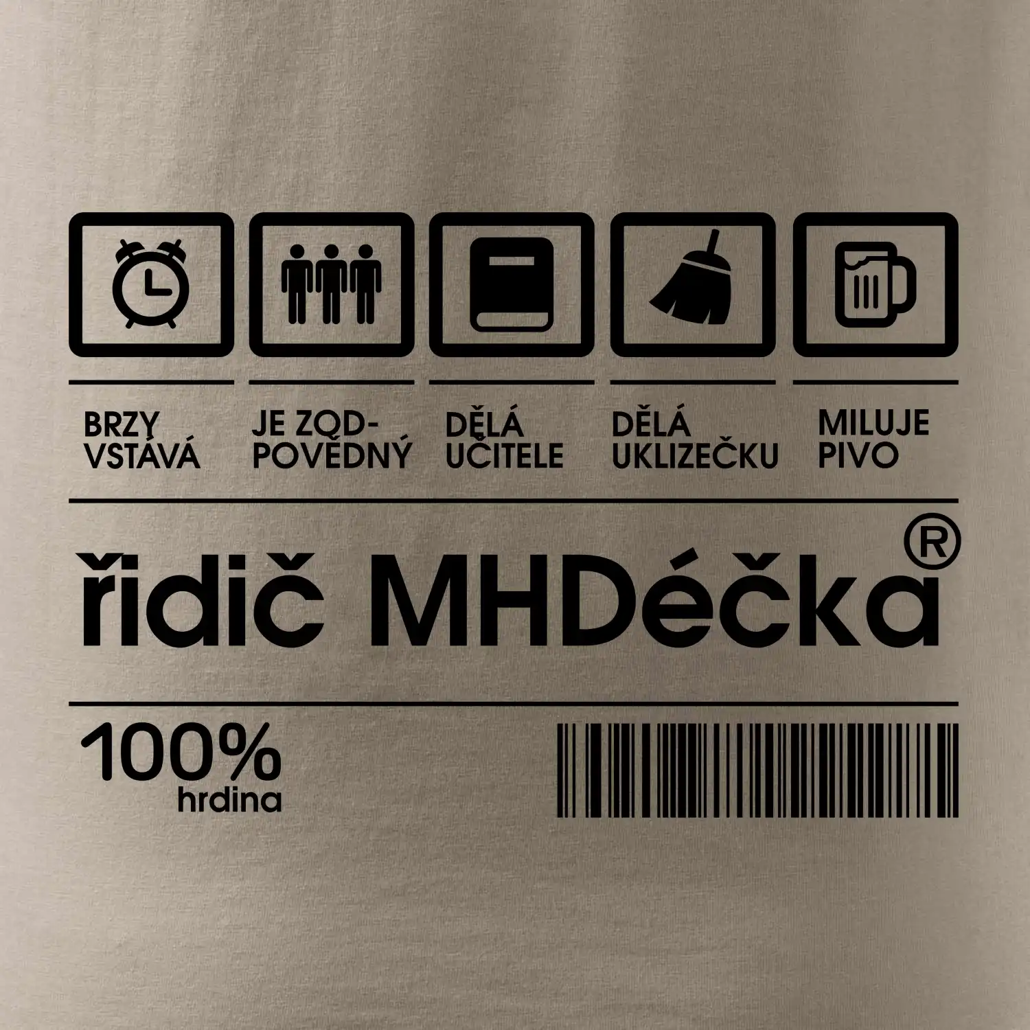 Čárový kód -  Řidič MHD