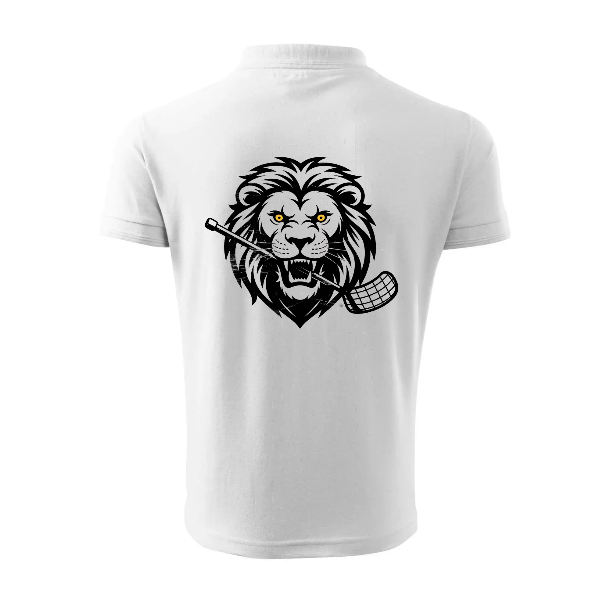 Floorball - Lev s hokejkou v tlamě