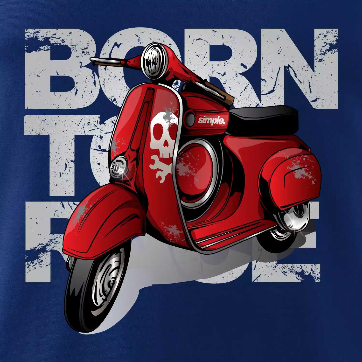 Scooter born to ride red
