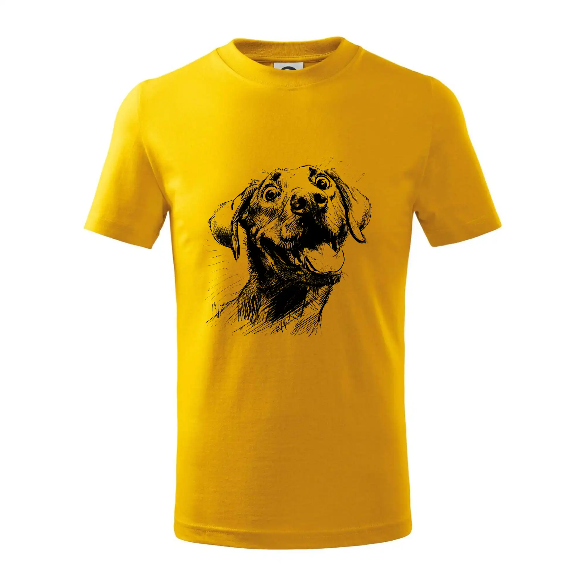 Černobílá karikatura Labrador světlý