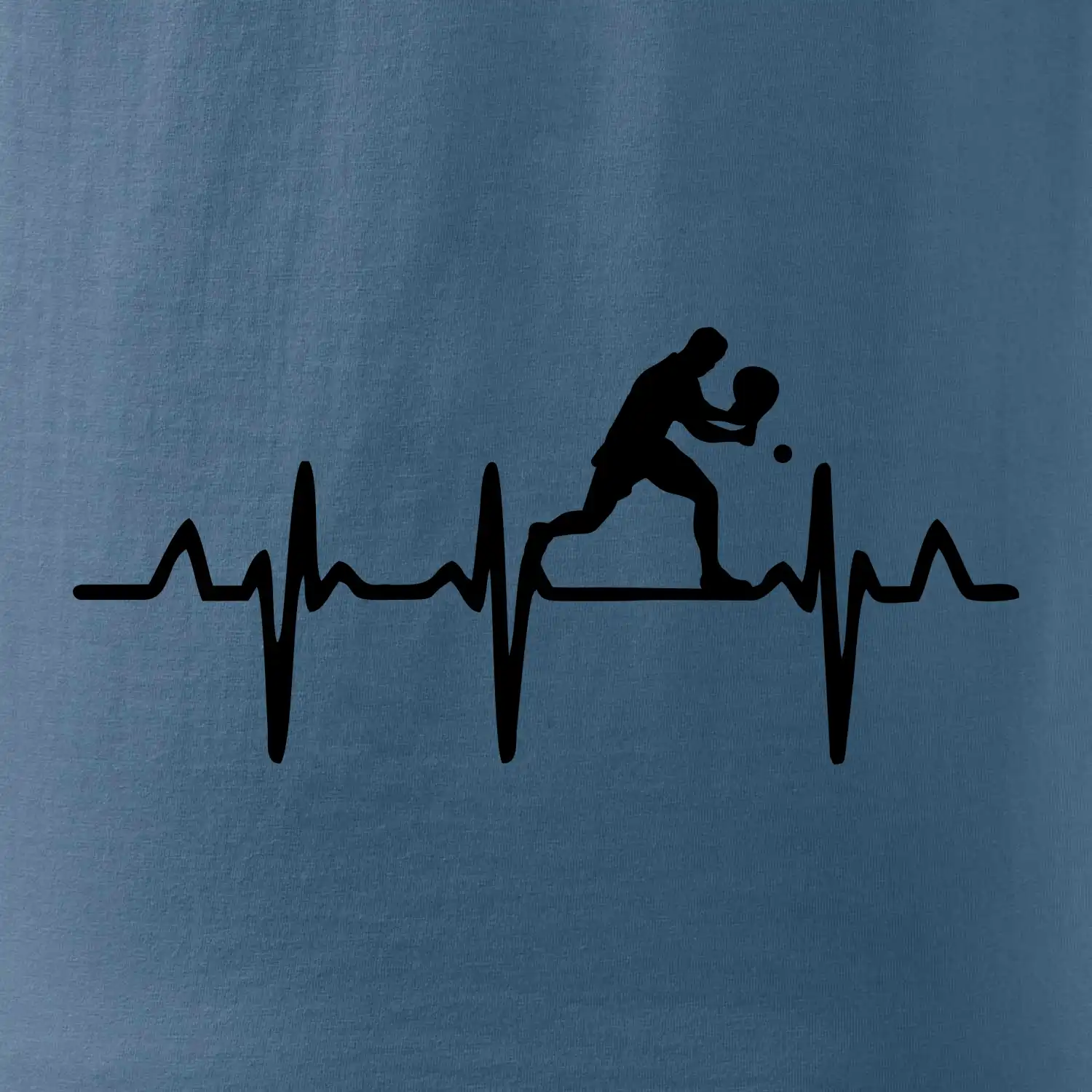 EKG stolní tenista stojící