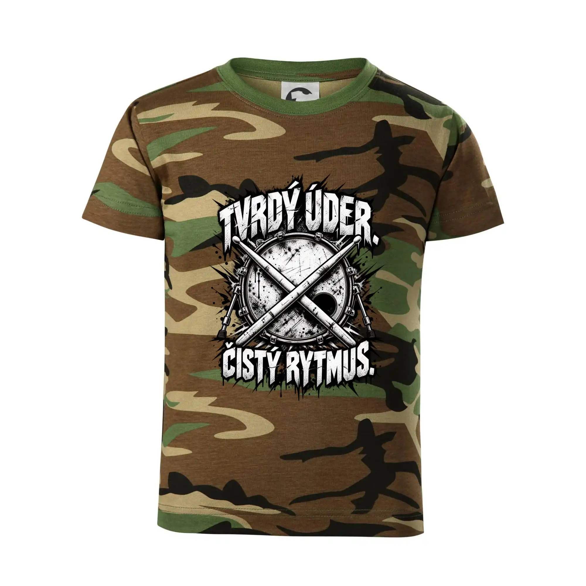 Tvrdý úder čistý rytmus - černobílé zkřížené paličky