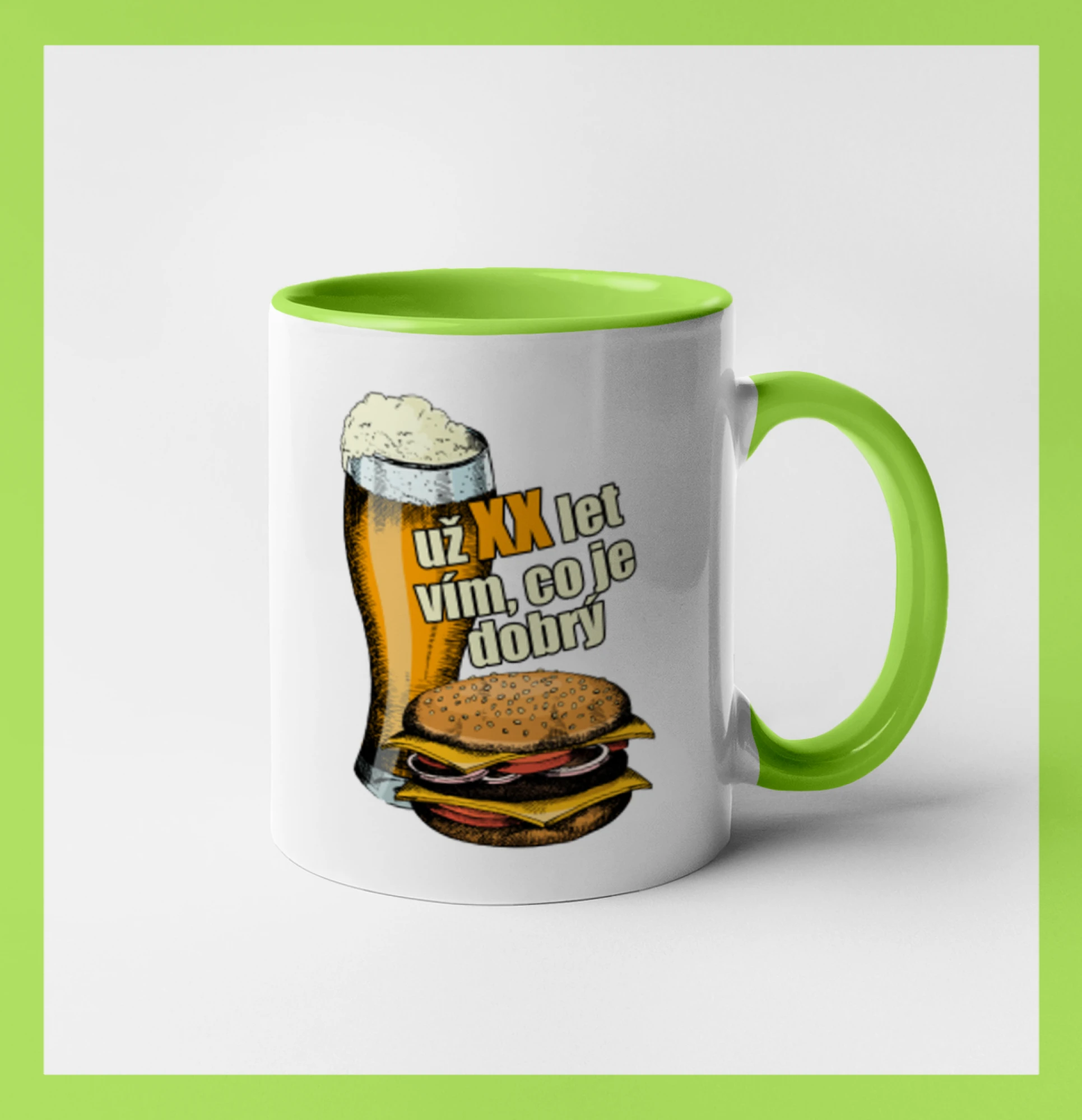 Pivo a burger vím co je dobrý