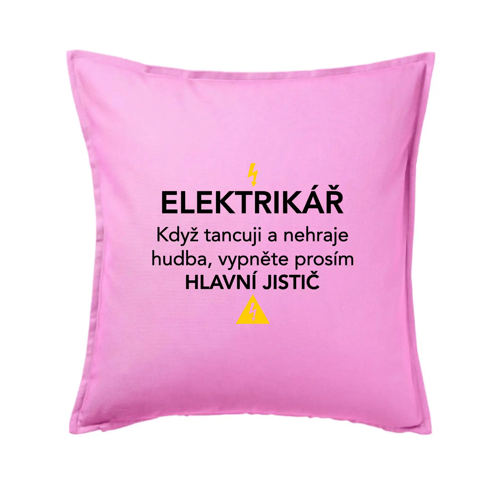 Elektrikář - hlavní jistič - Nápis na zádech