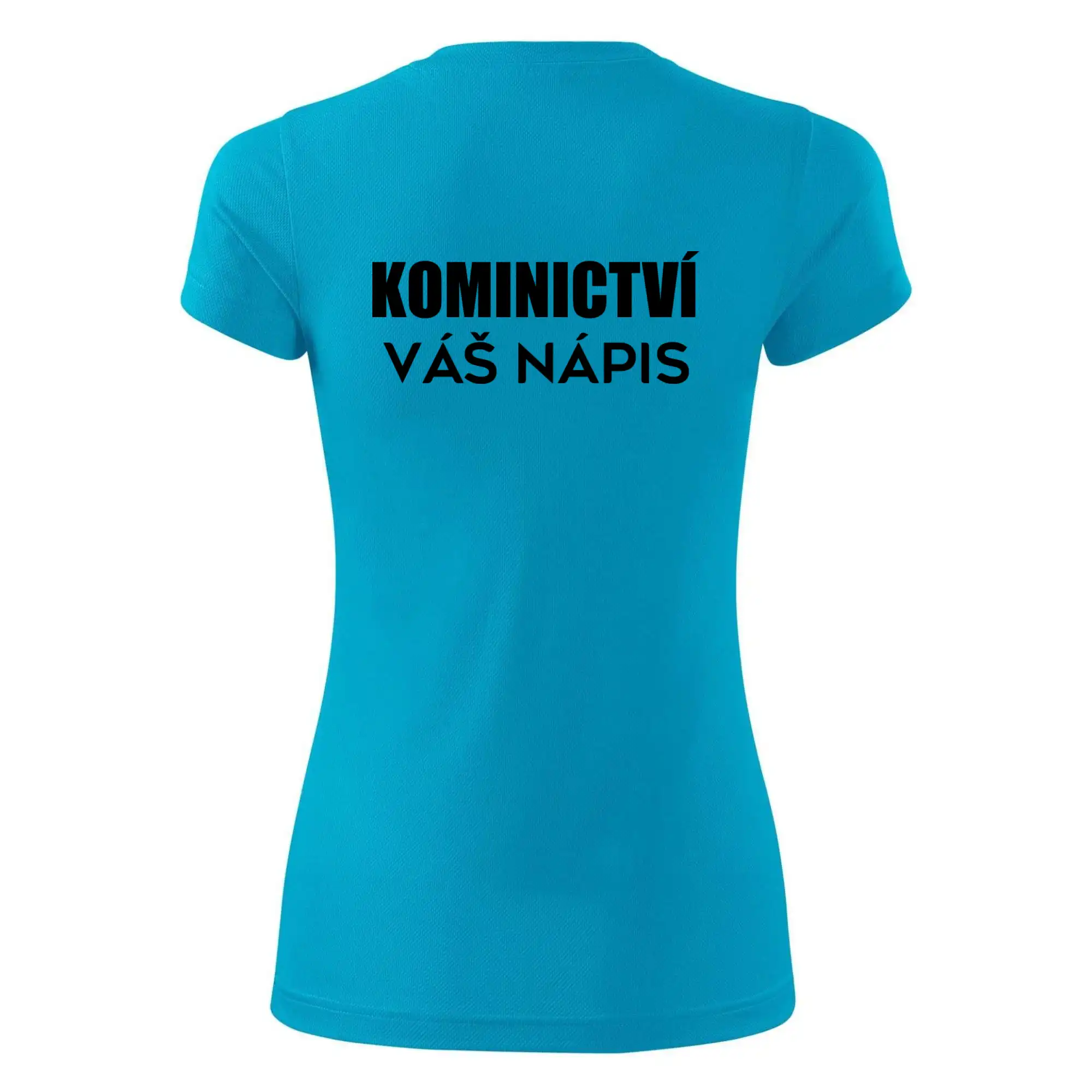Kominík logo + nápis na zádech