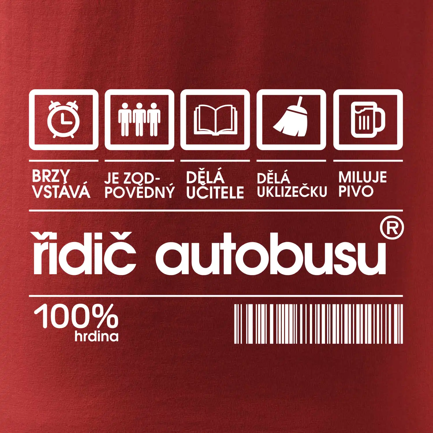 Čárový kód řidič autobusu