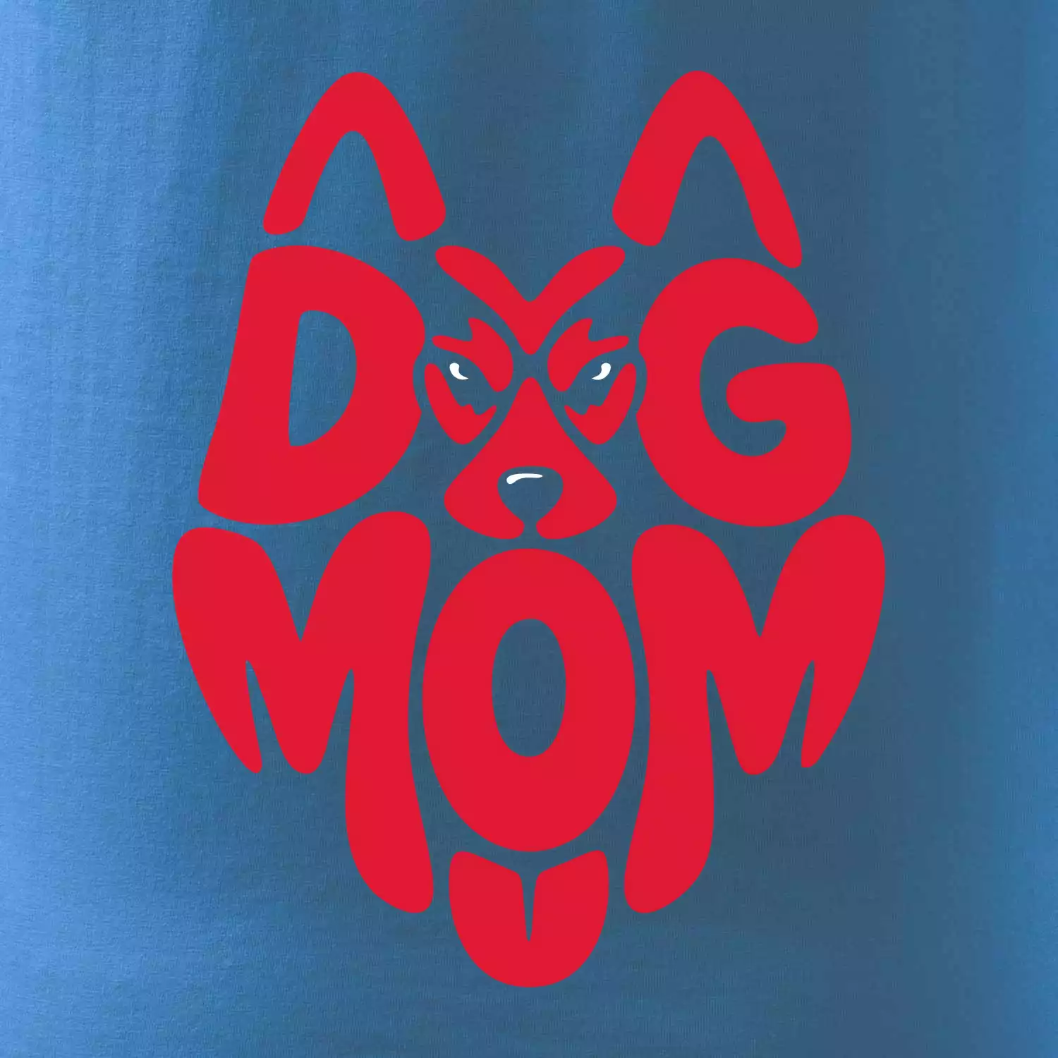 Dog mom nápis v hlavě