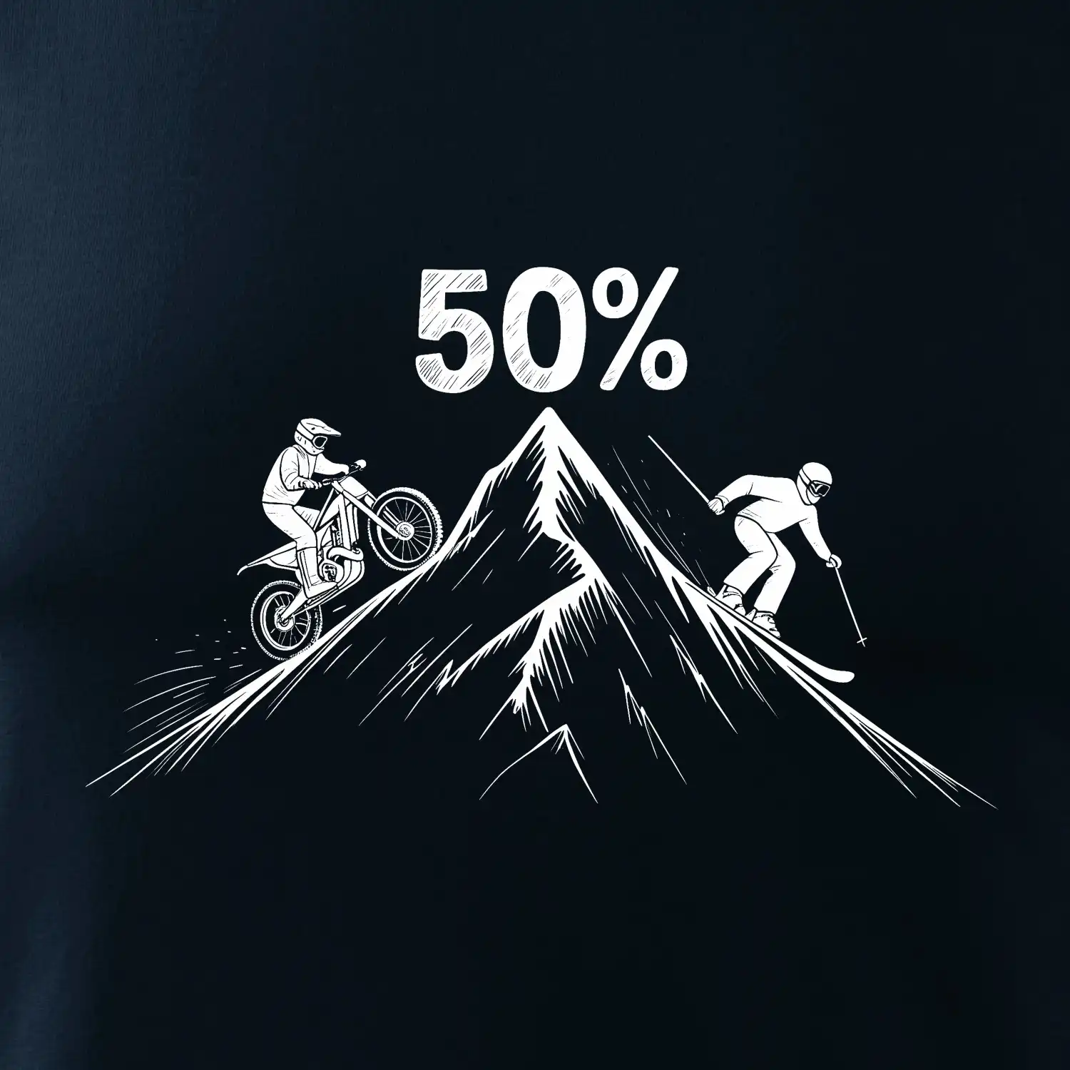 Narozeniny motorkář enduro a lyžař 50