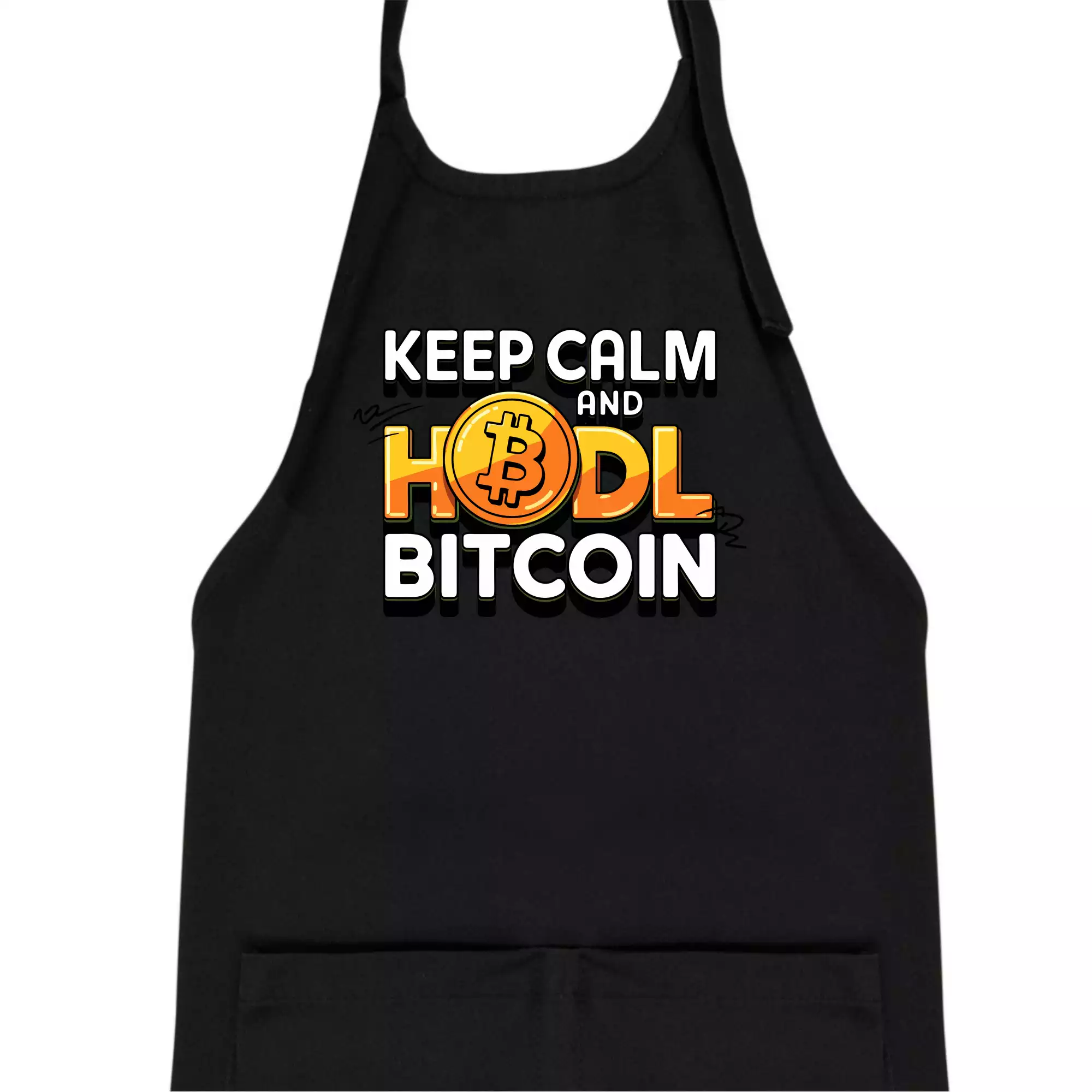 3D nápis Keep Calm and HODL Bitcoin