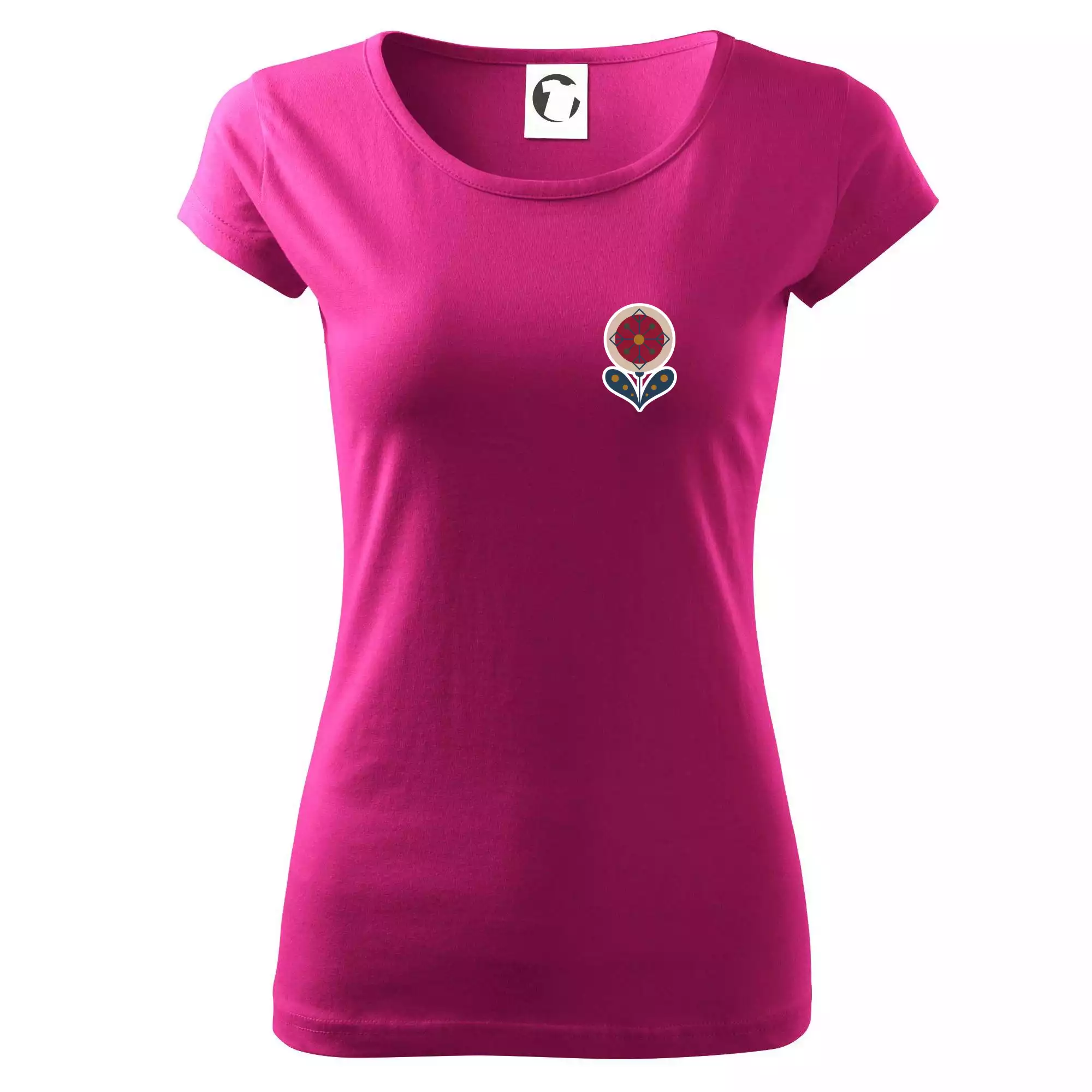 Folklor na prsu květina kulatá