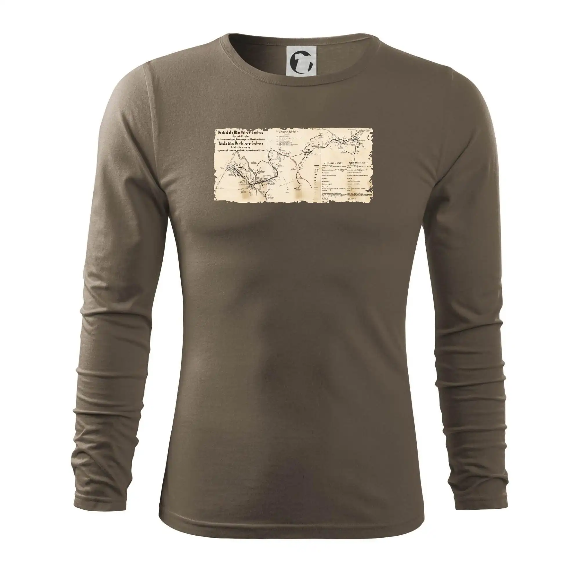 Mapa Báňské dráhy z Moravské Ostravy do Doubravy