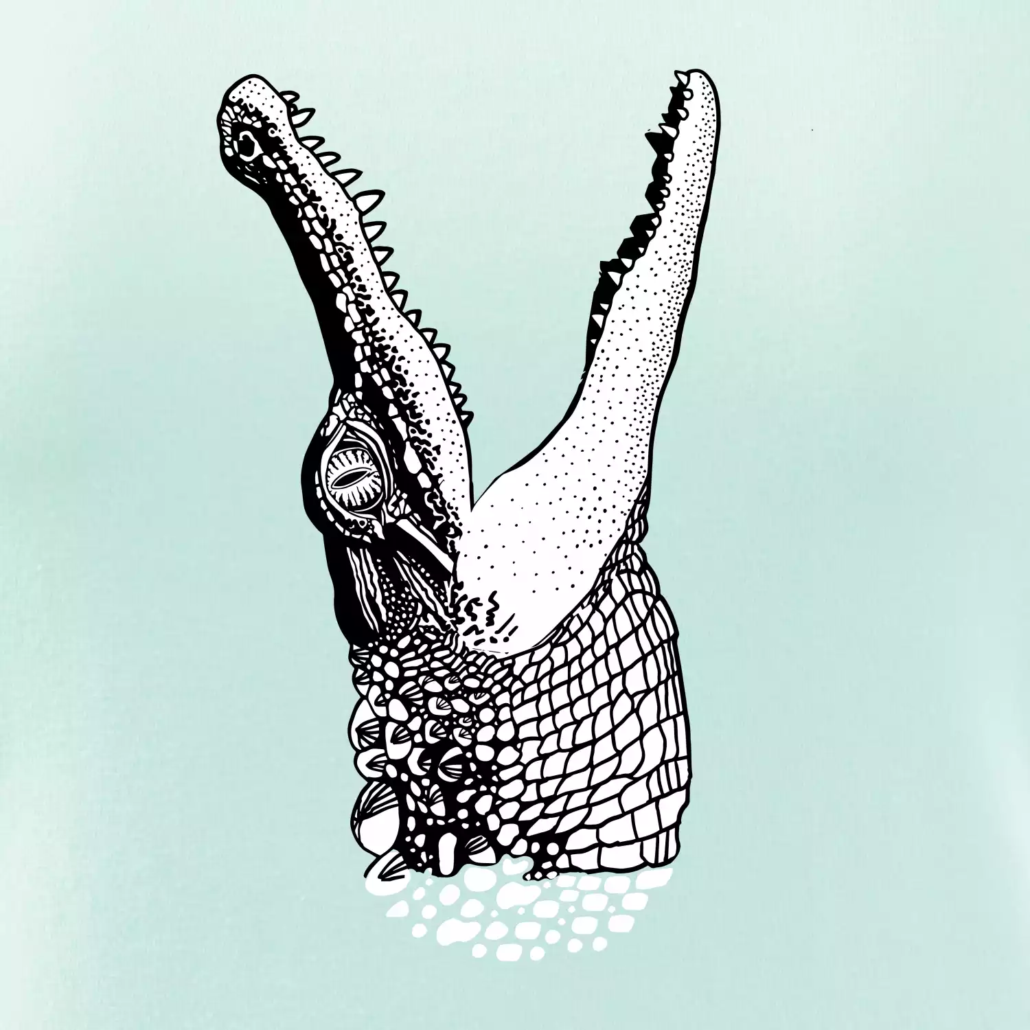 Krokodýl kreslený (Pecka design)