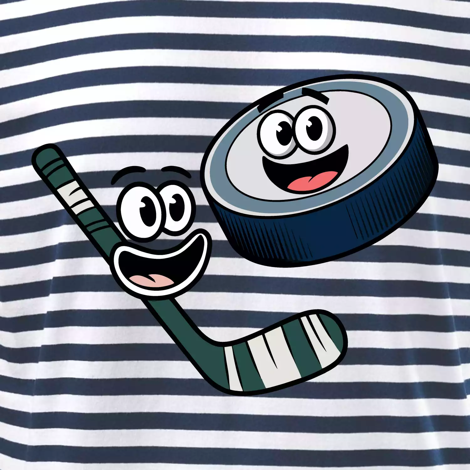 Parové triko - Puk a hokejka