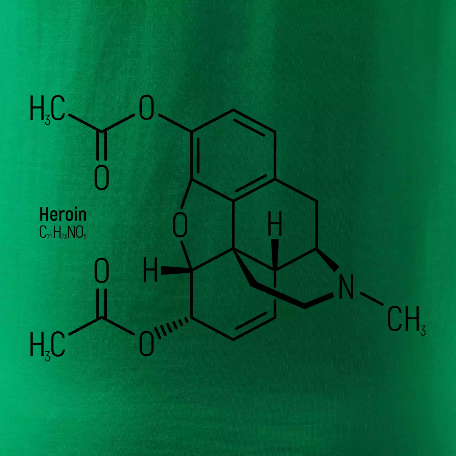 Molekulární struktura Heroin