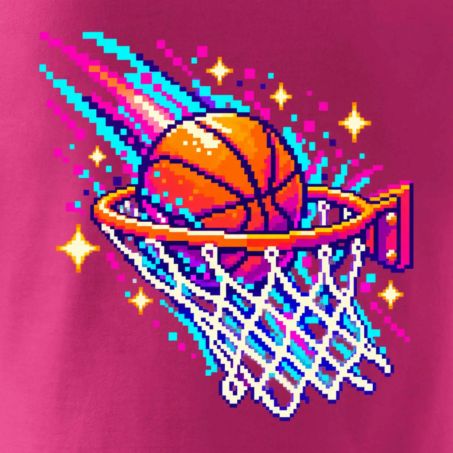 Pixel art basketbalový koš