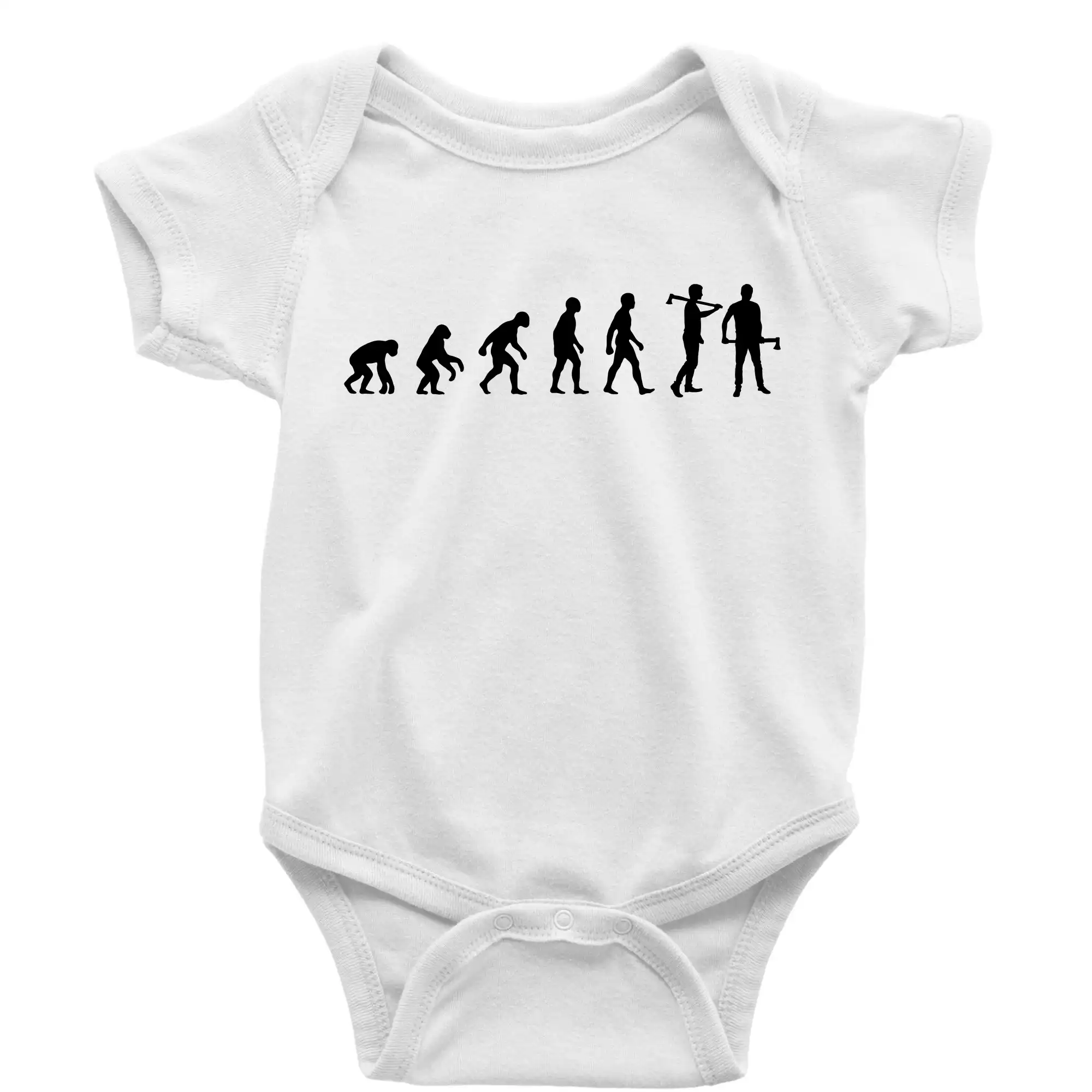 Evoluce dřevorubec - sekera