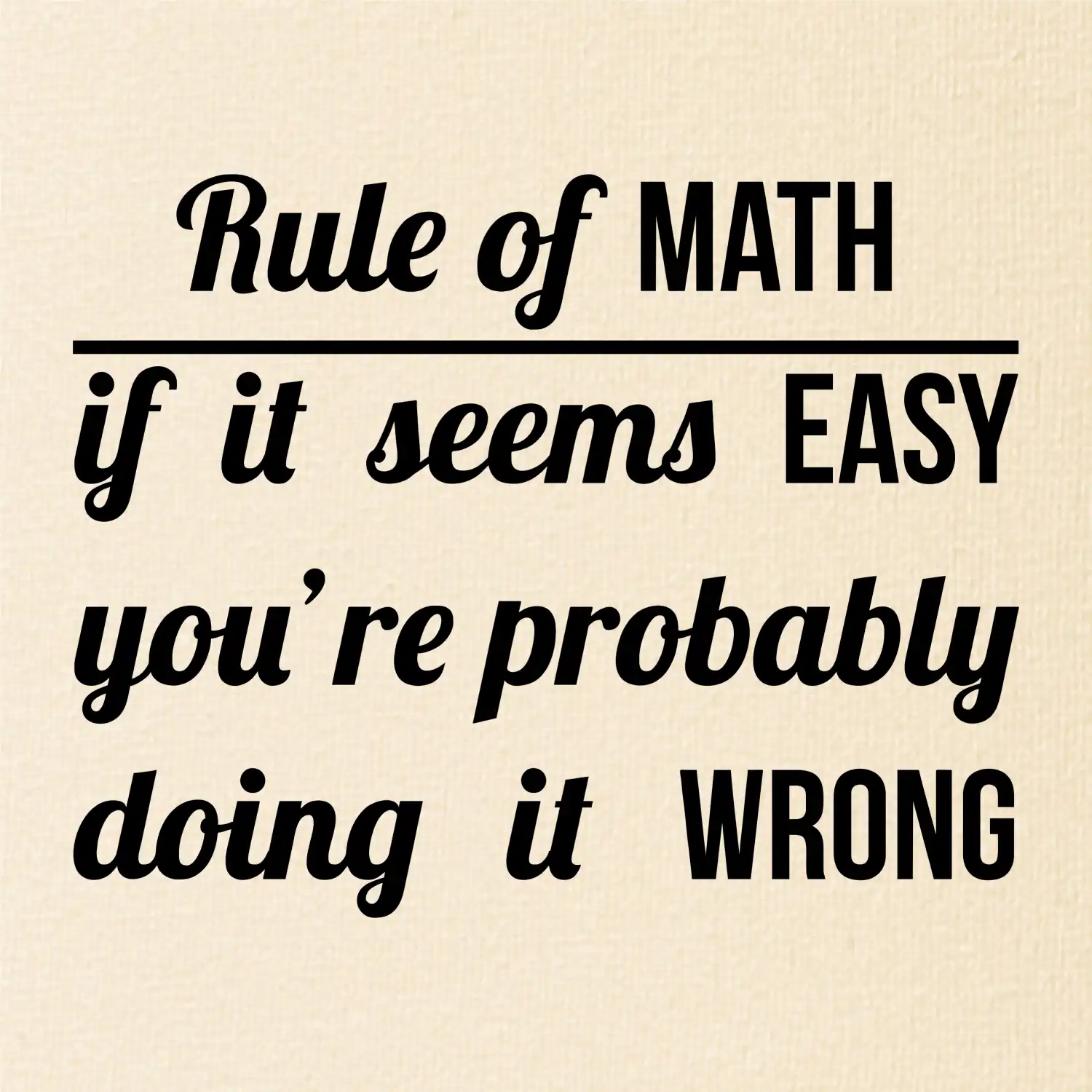 Rule of math