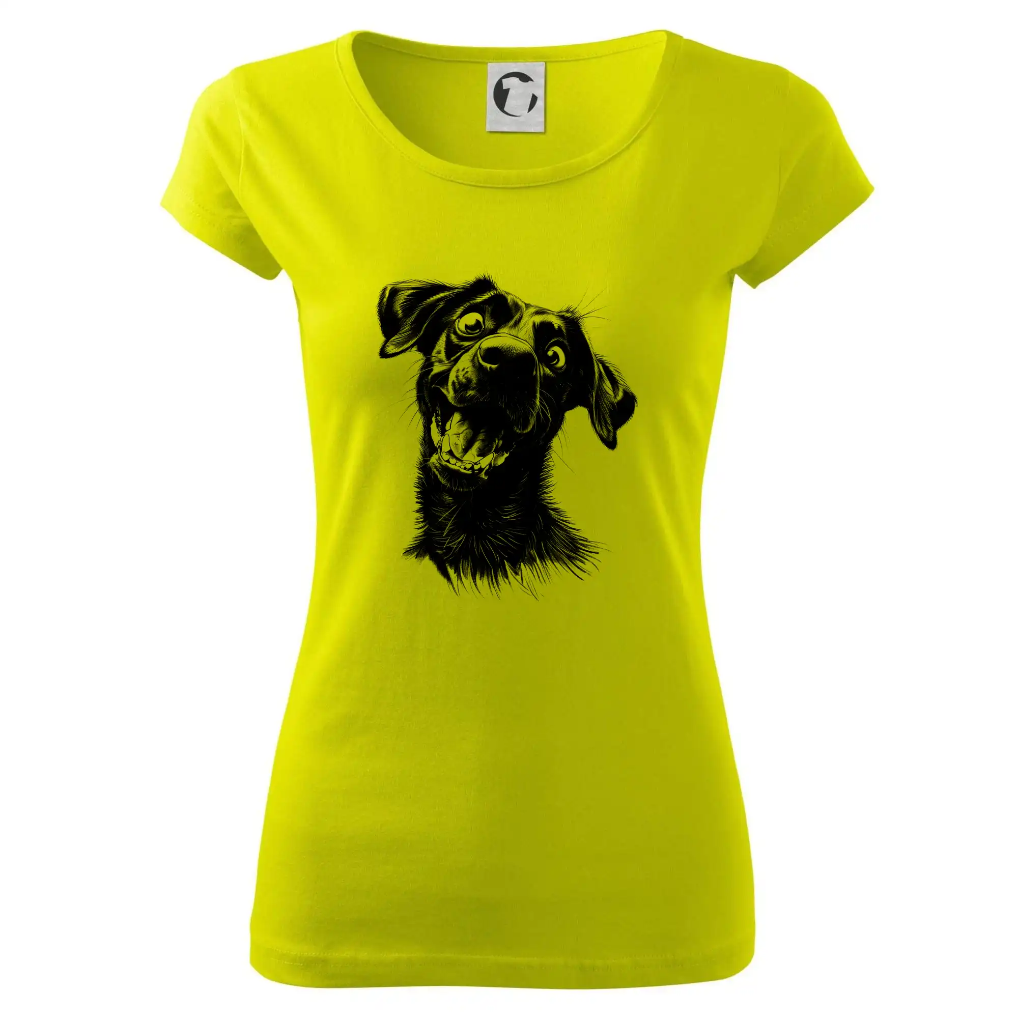 Černobílá karikatura Labrador tmavý